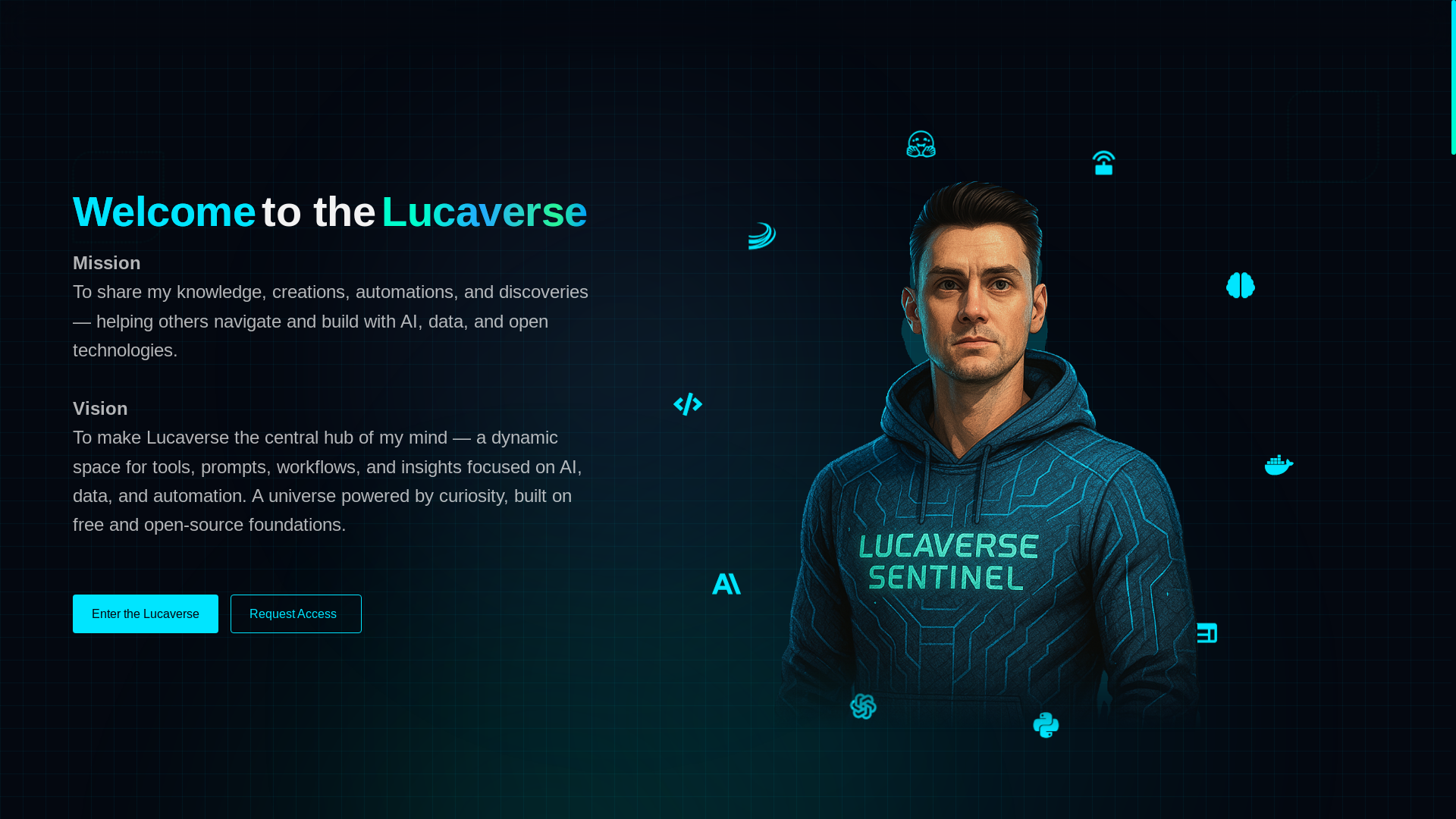 website screenshot of https://lucaverse-com.pages.dev/