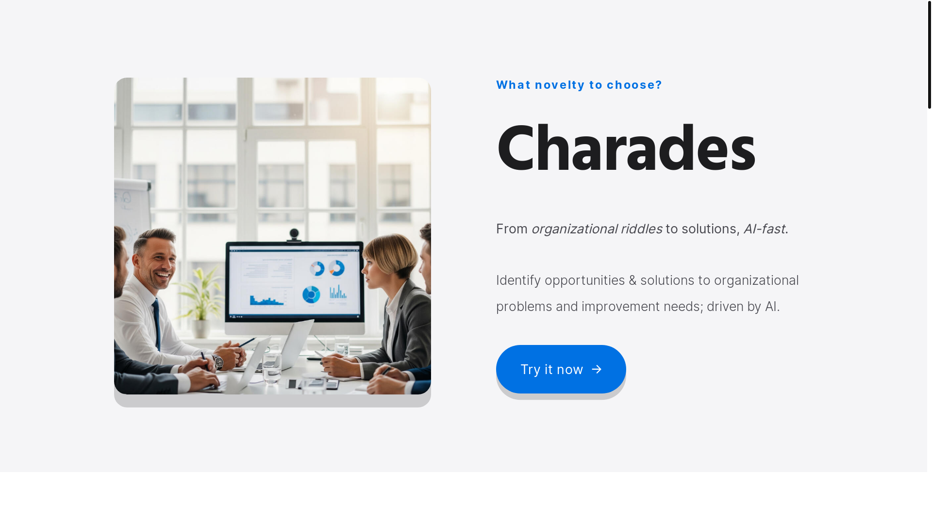 website screenshot of https://charade.id/