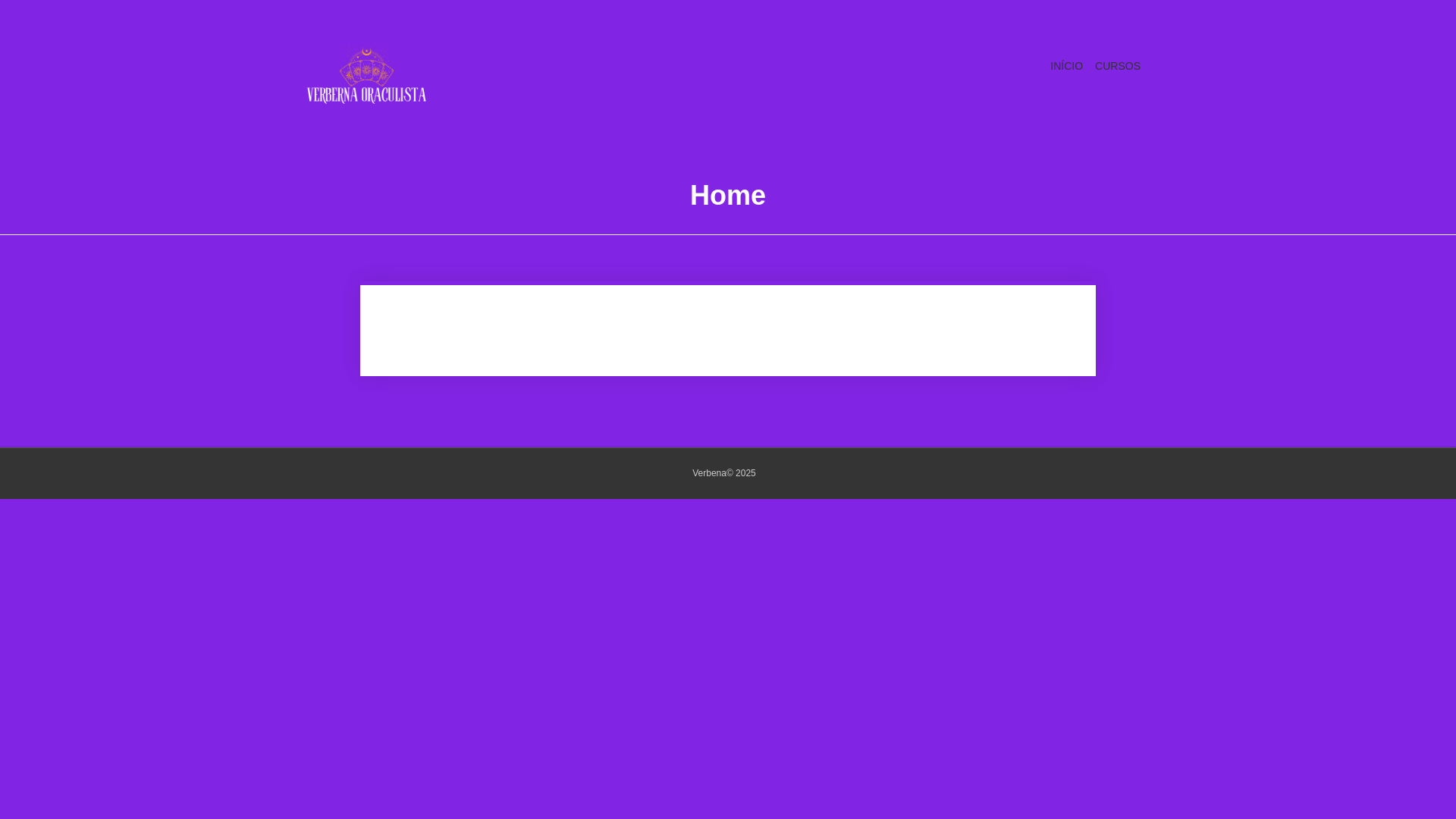 website screenshot of https://verbenaoraculista.com.br/