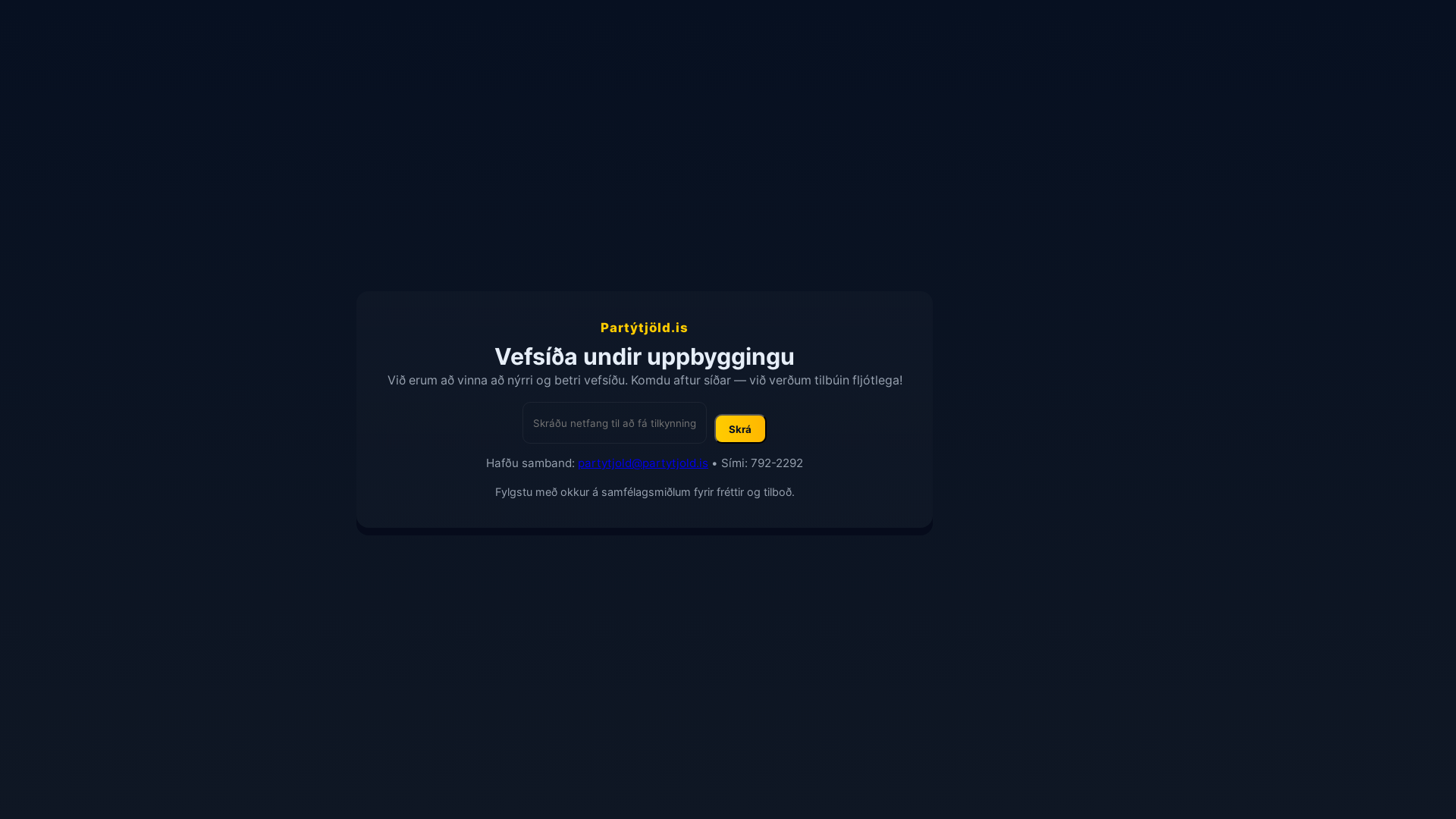 website screenshot of https://vefsidaivinslu.pages.dev/