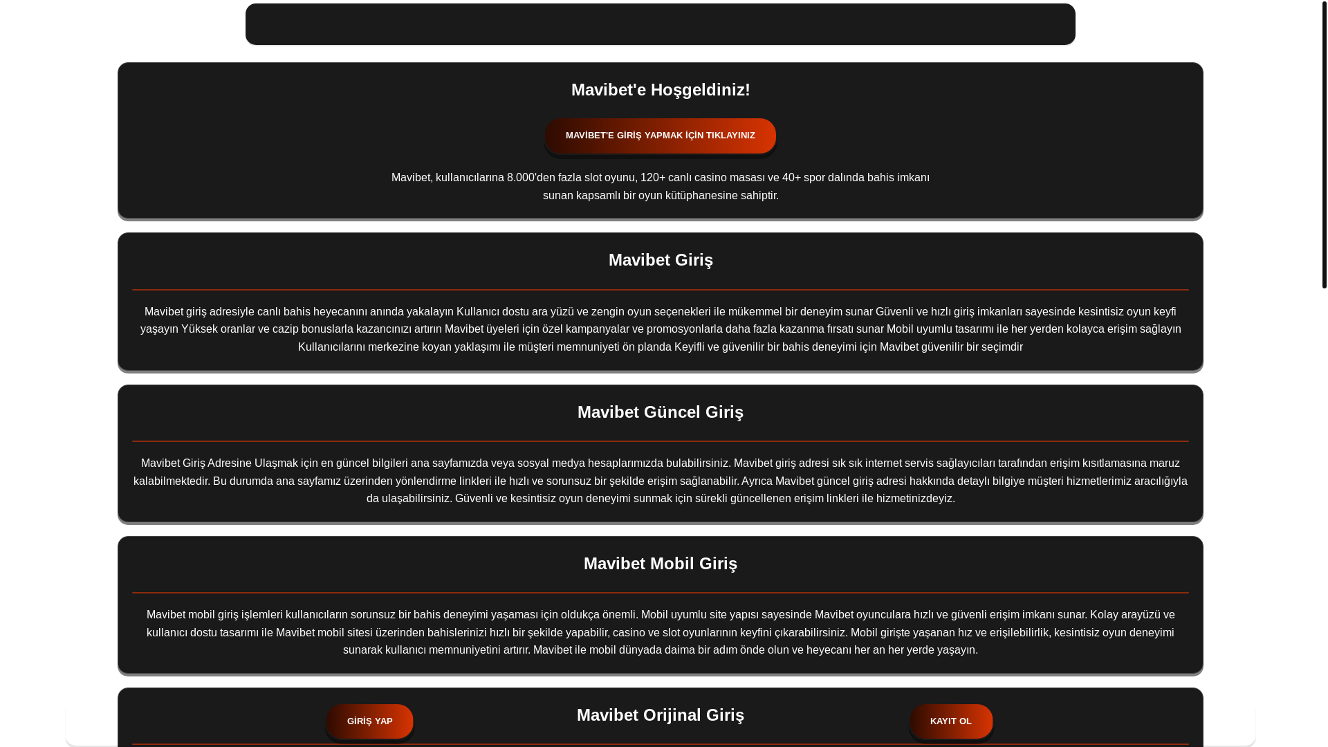 website screenshot of https://mavi-bet.pro/