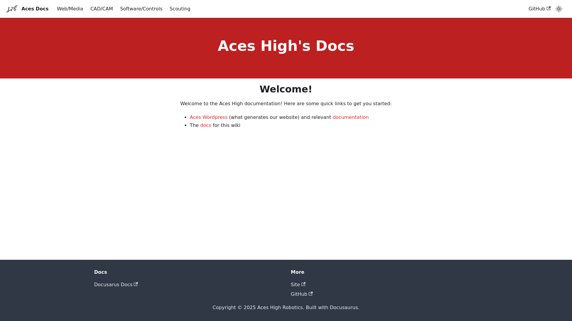 website screenshot of https://aces-docs.pages.dev/