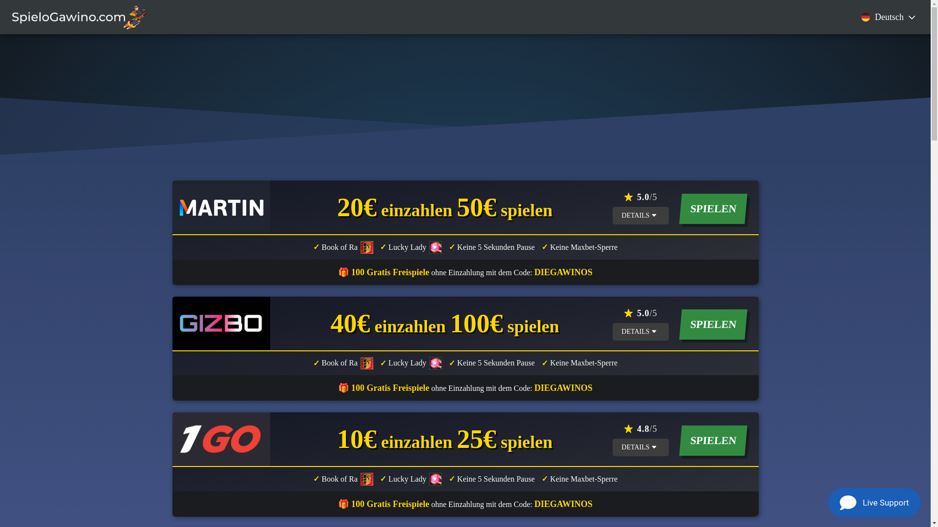 website screenshot of https://spielogawinos.com/