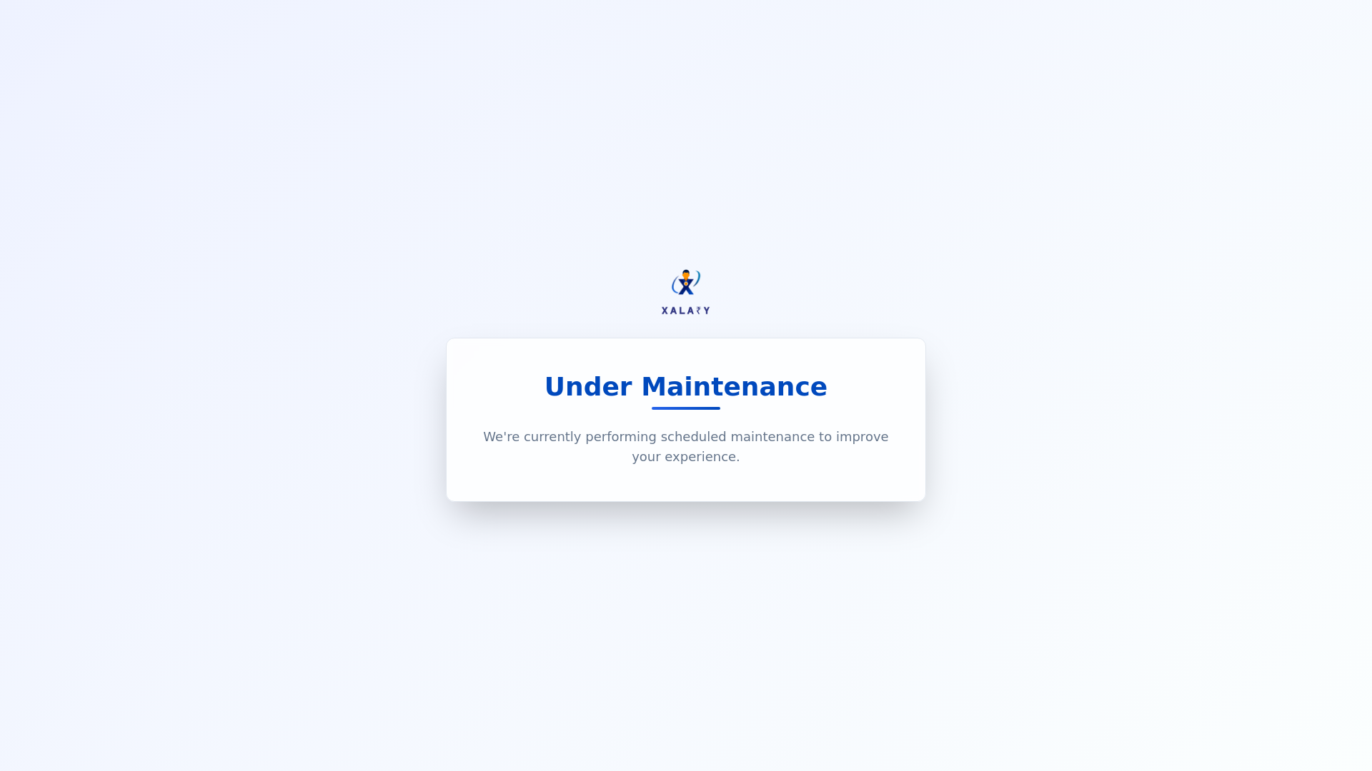 website screenshot of https://xalary-maintenance.pages.dev/