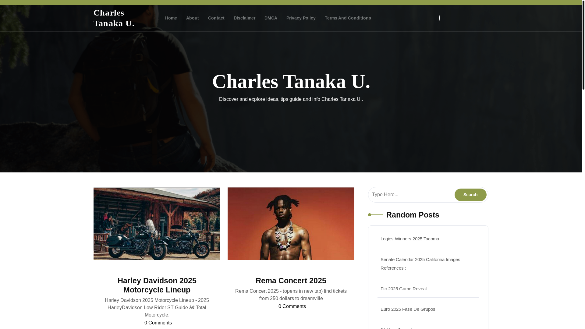 website screenshot of https://charlestanakau.pages.dev/