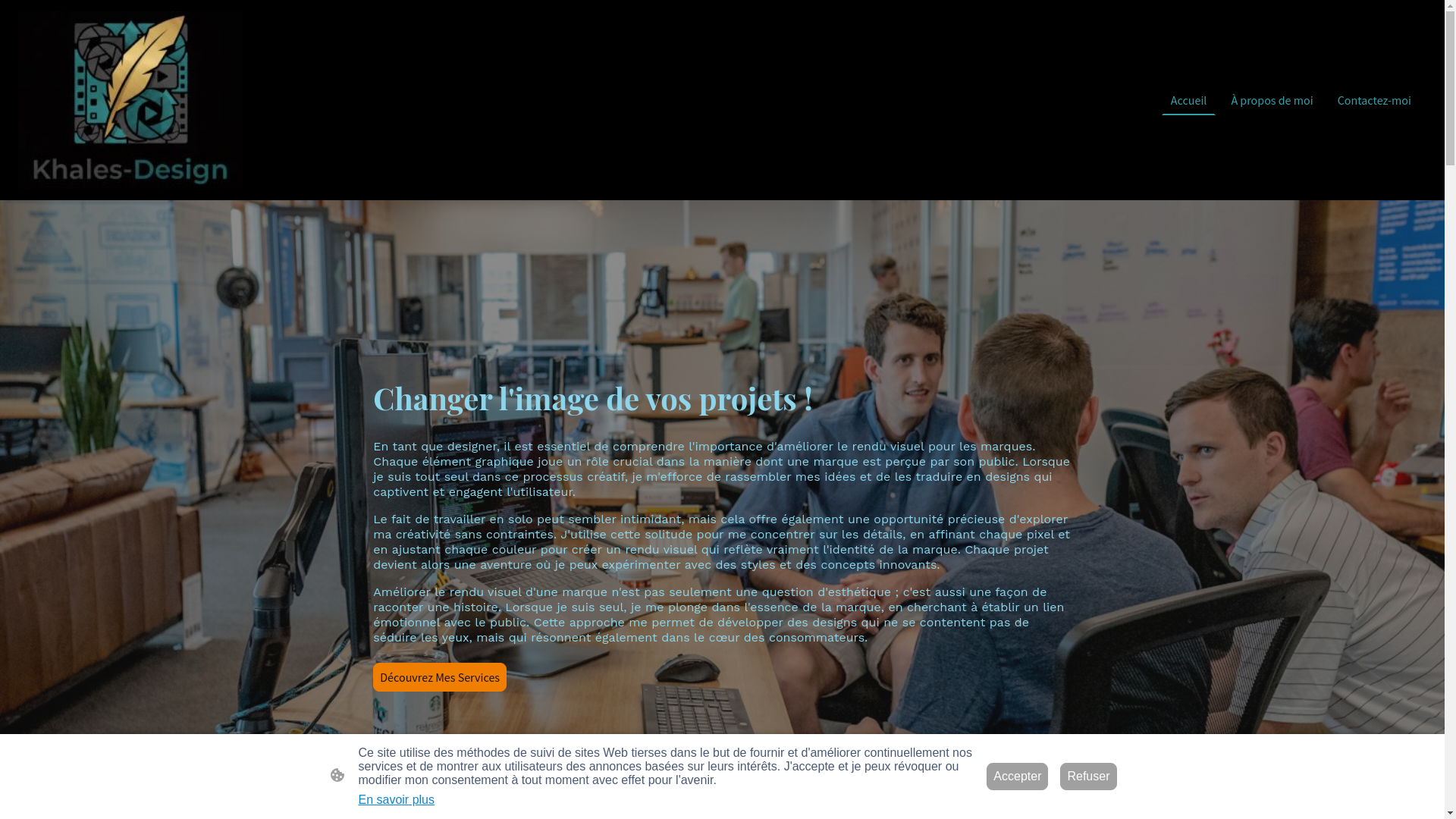 website screenshot of https://khales-design.fr/
