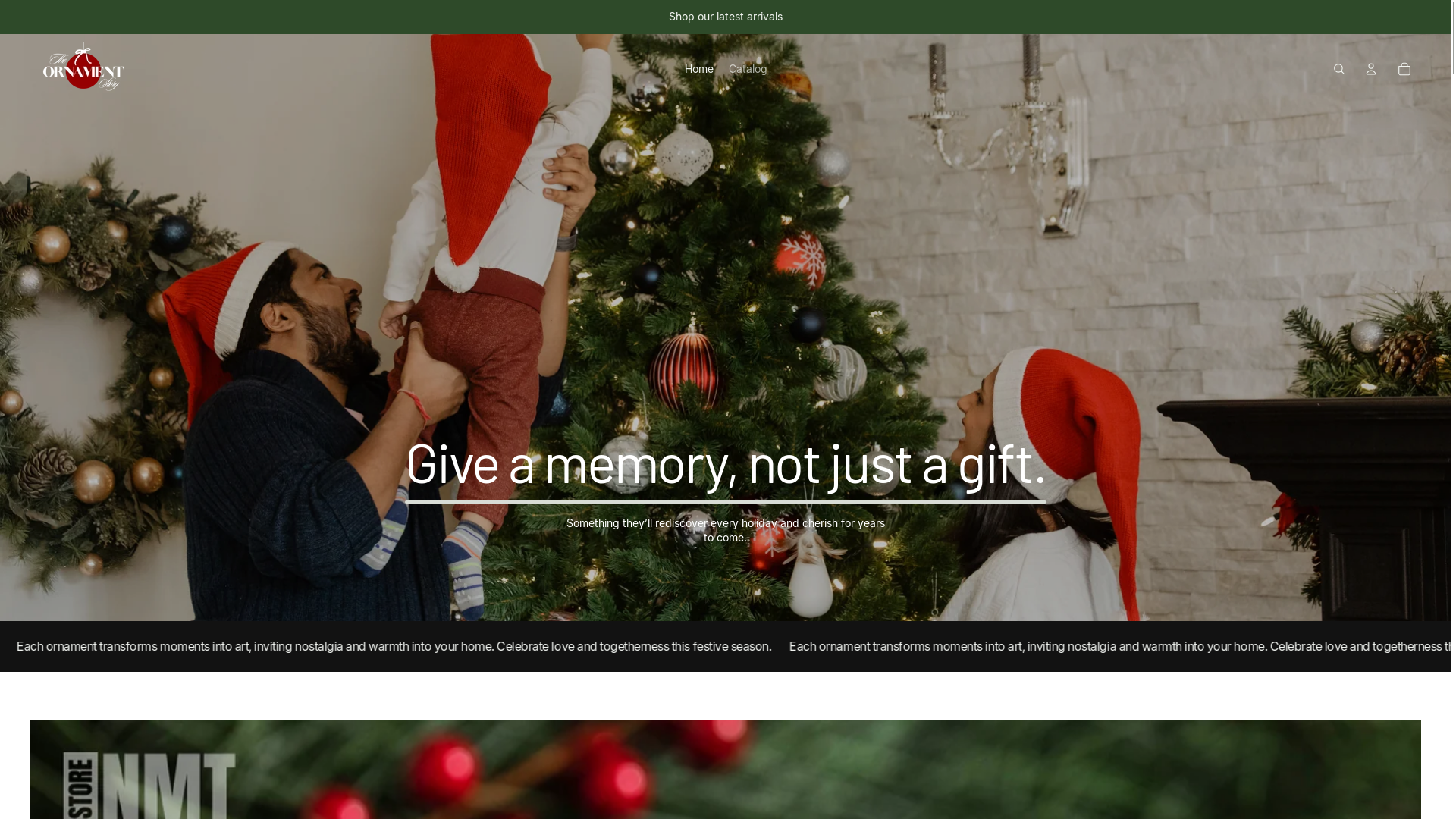 website screenshot of https://theornamentstory.com/