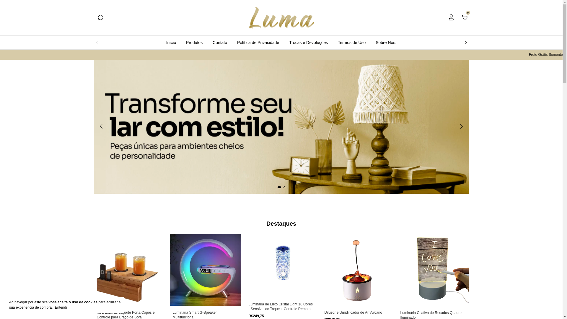 website screenshot of https://lumavibe.com.br/