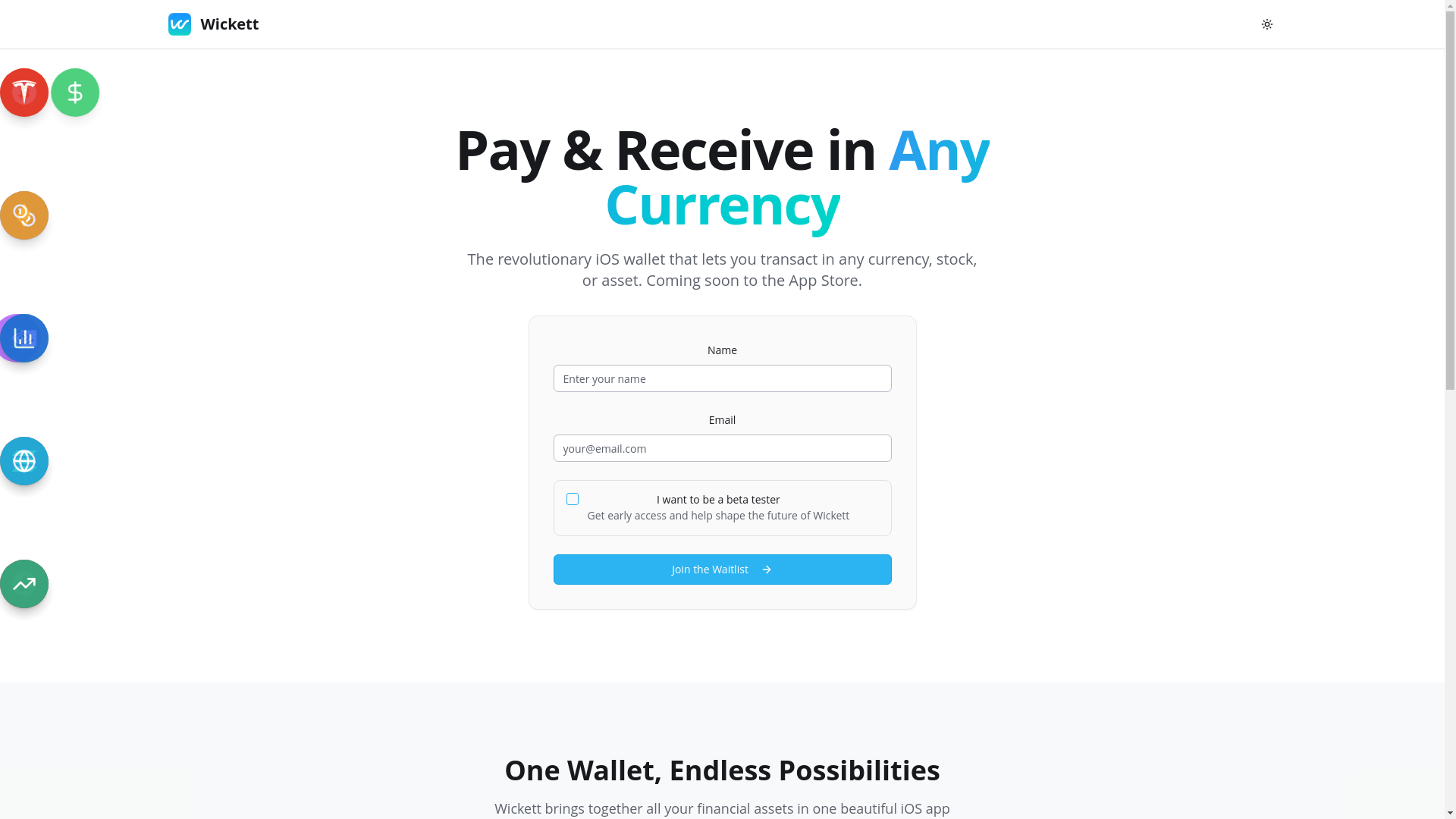 website screenshot of https://wickett.xyz/