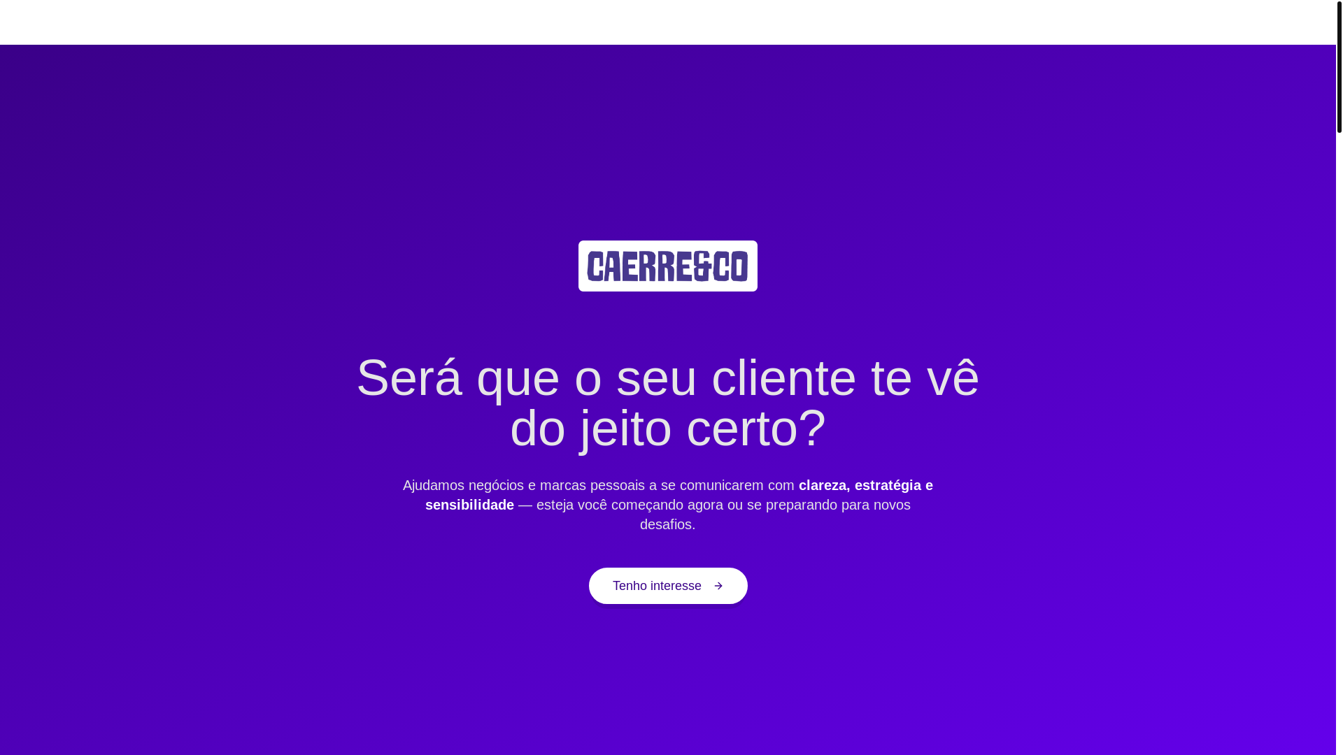 website screenshot of https://caerre.co/