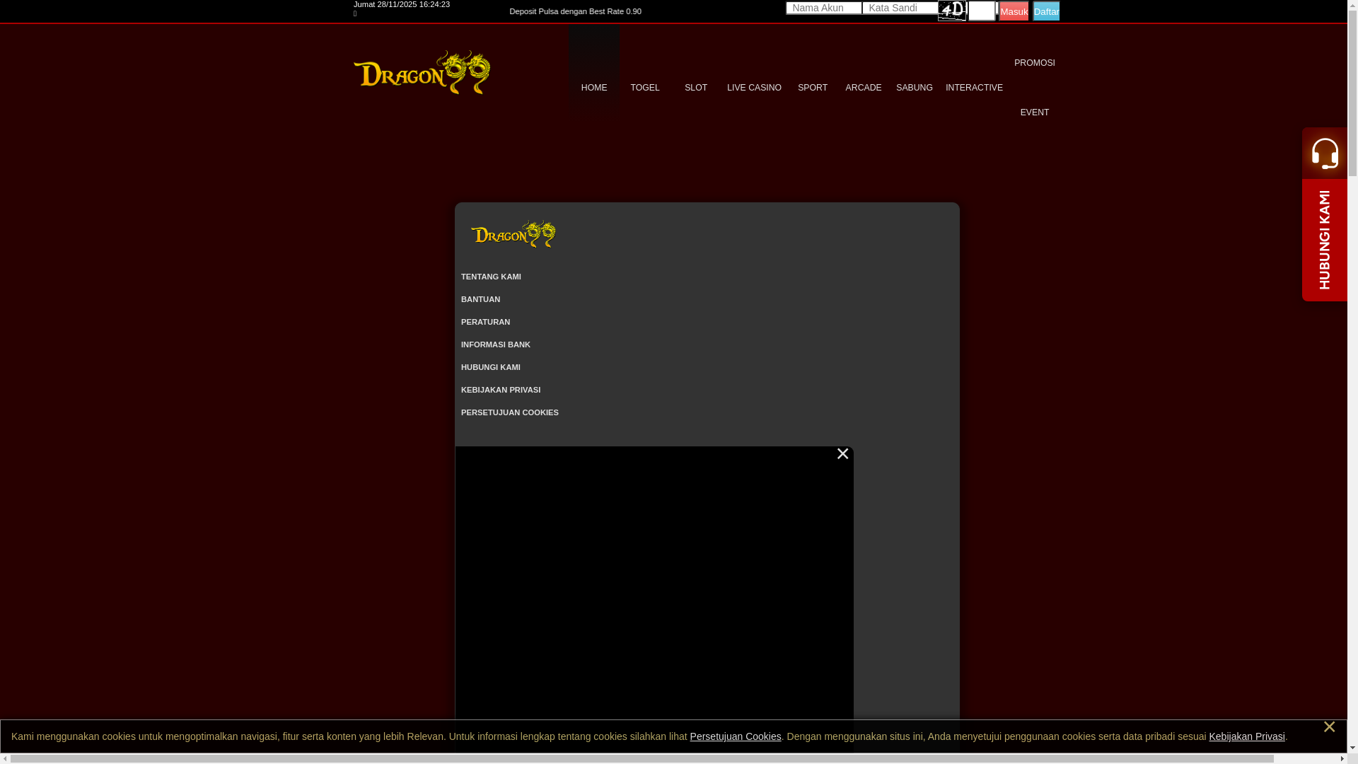 website screenshot of https://dragon99altz2.com/