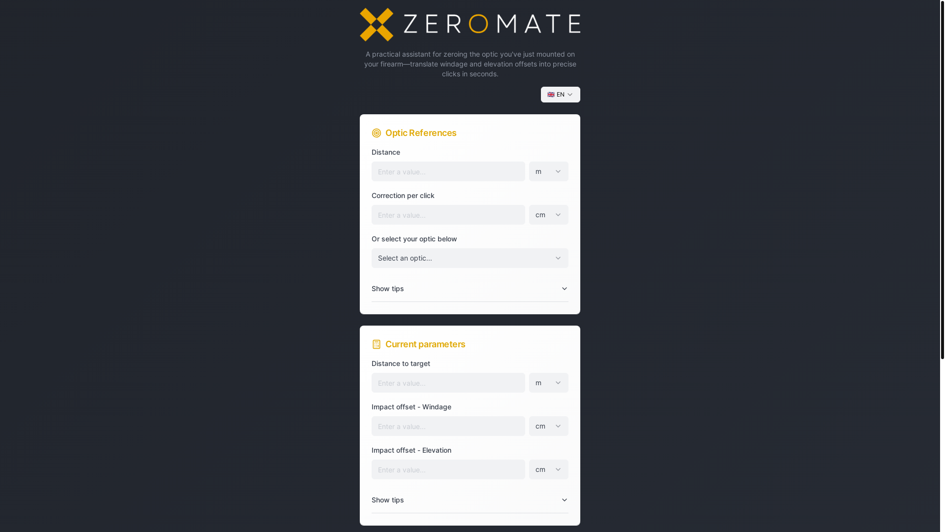 website screenshot of https://zeromate.app/