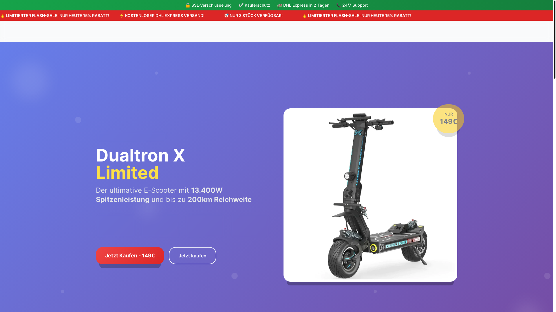 website screenshot of https://dualxlimited.shop/
