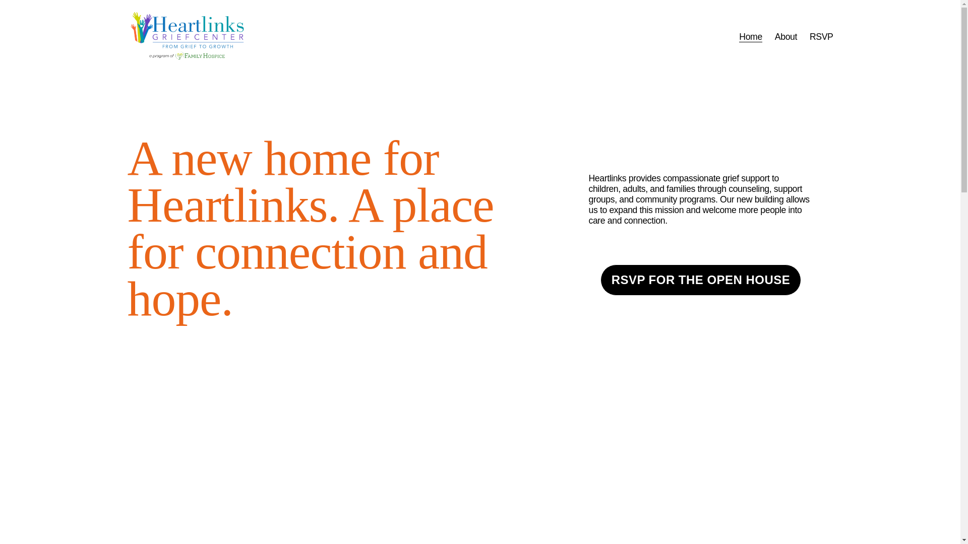 website screenshot of https://heartlinksgriefcenter.org/