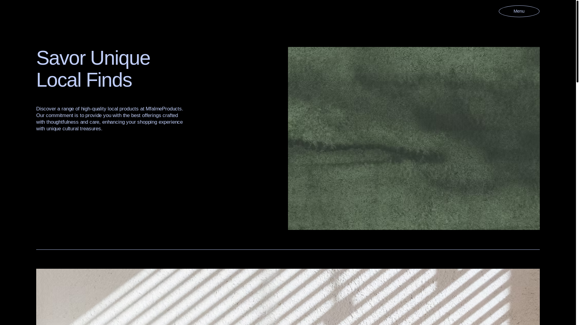 website screenshot of https://mfalmeproducts.com/