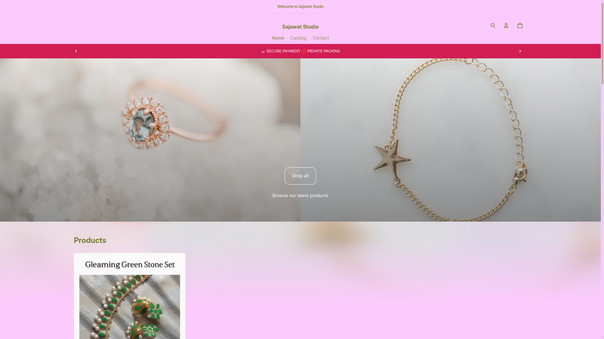 website screenshot of https://sajawatstudio.xyz/