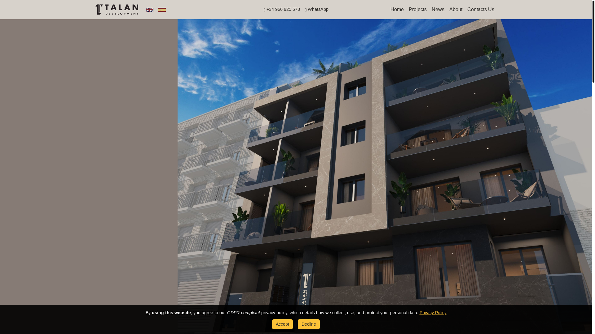 website screenshot of https://talandevelopment.com/