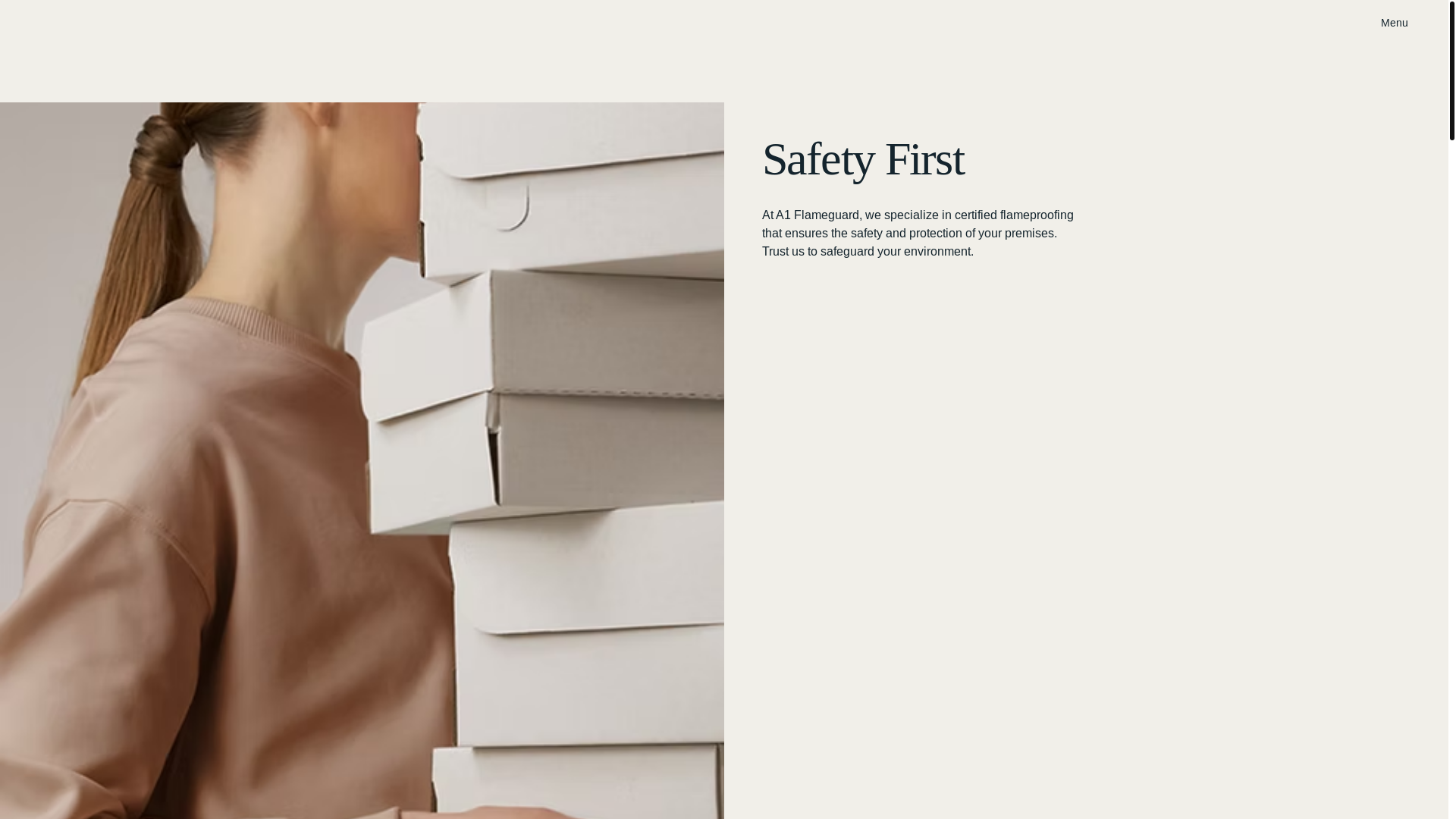 website screenshot of https://a1flameguardcertified.com/