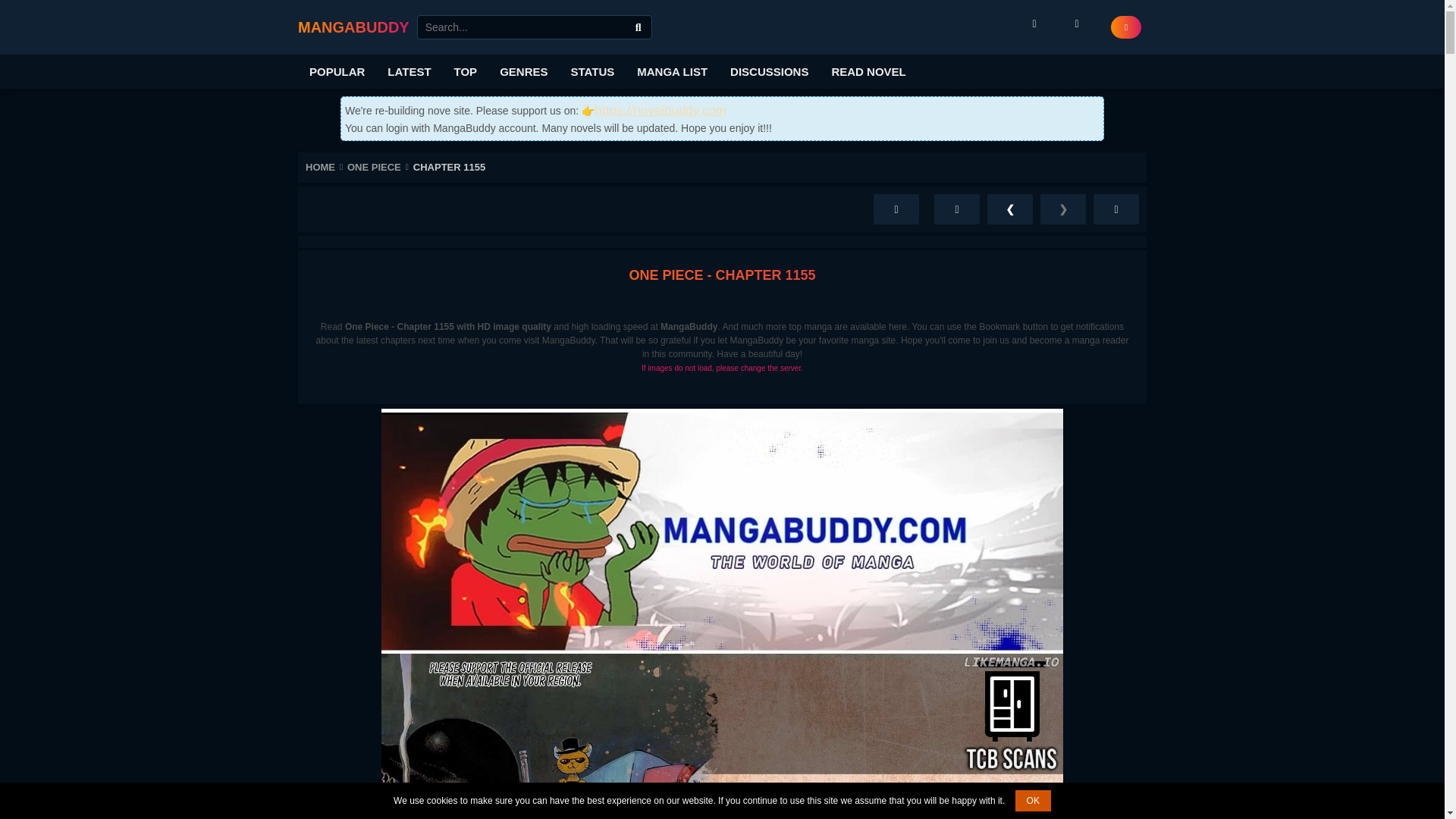 website screenshot of https://mangabuddy.com/one-piece/chapter-1155