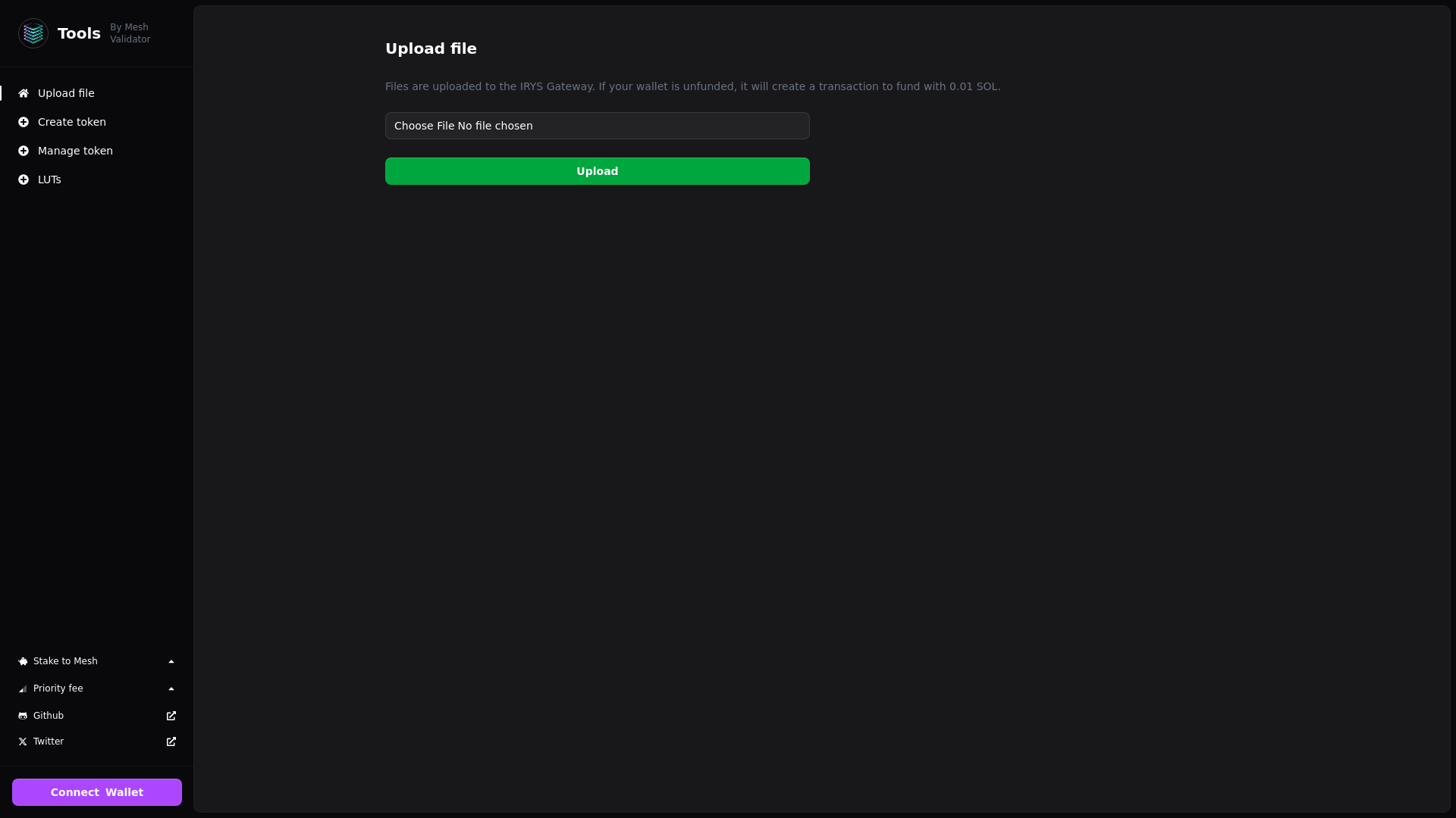 website screenshot of https://solana-tools.pages.dev/