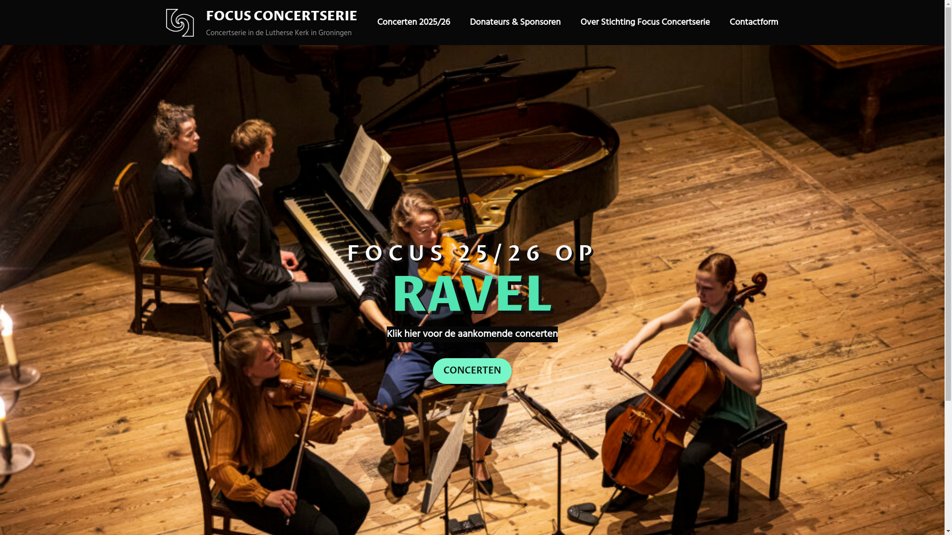 website screenshot of https://focusconcertserie.nl/