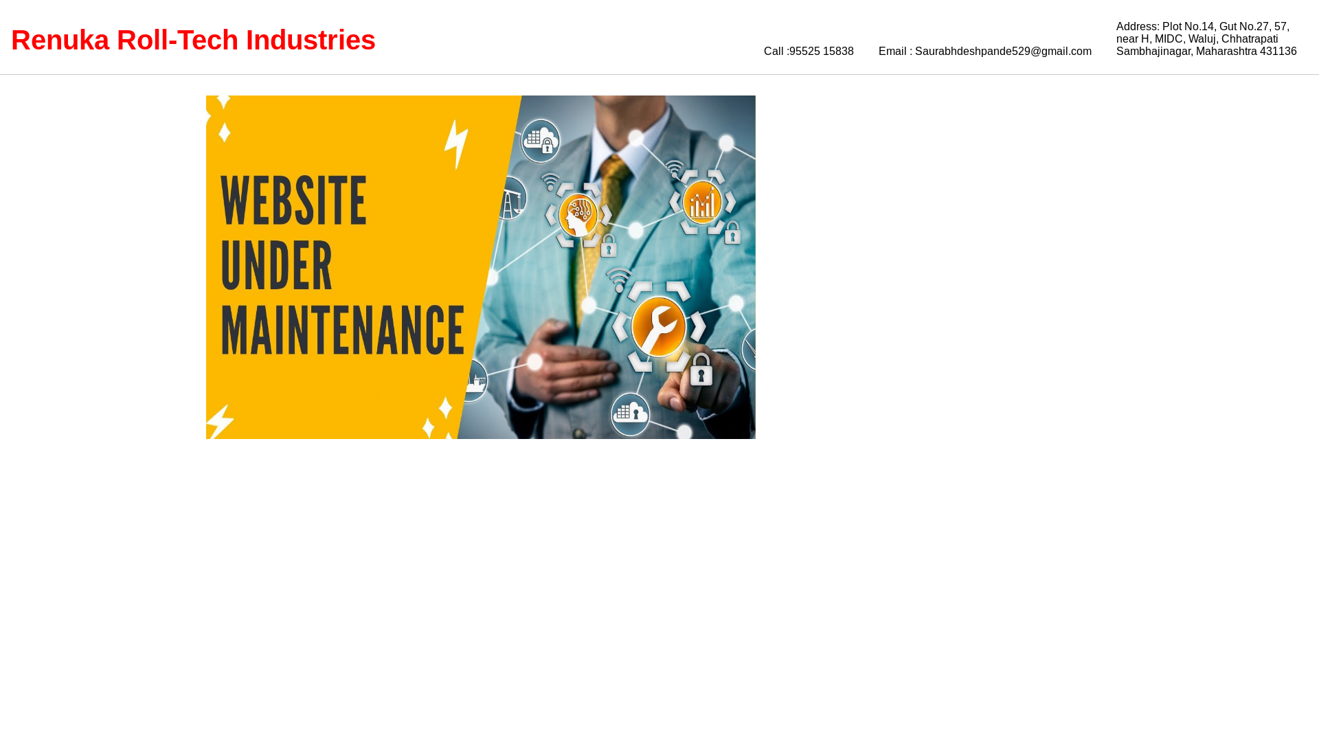website screenshot of https://renukarolltech.in/