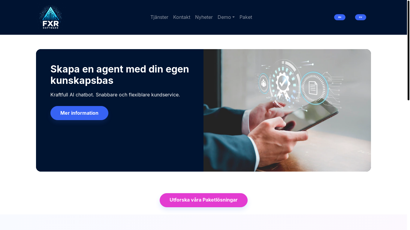 website screenshot of https://fxrsoft.pages.dev/