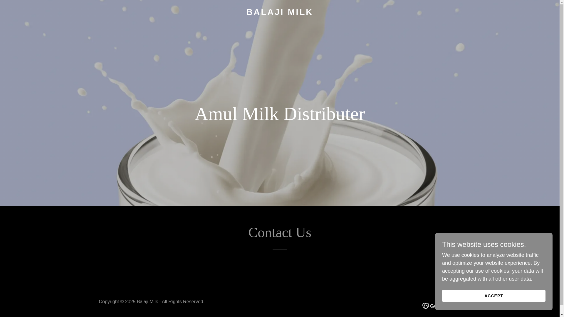 website screenshot of https://balajimilk.shop/