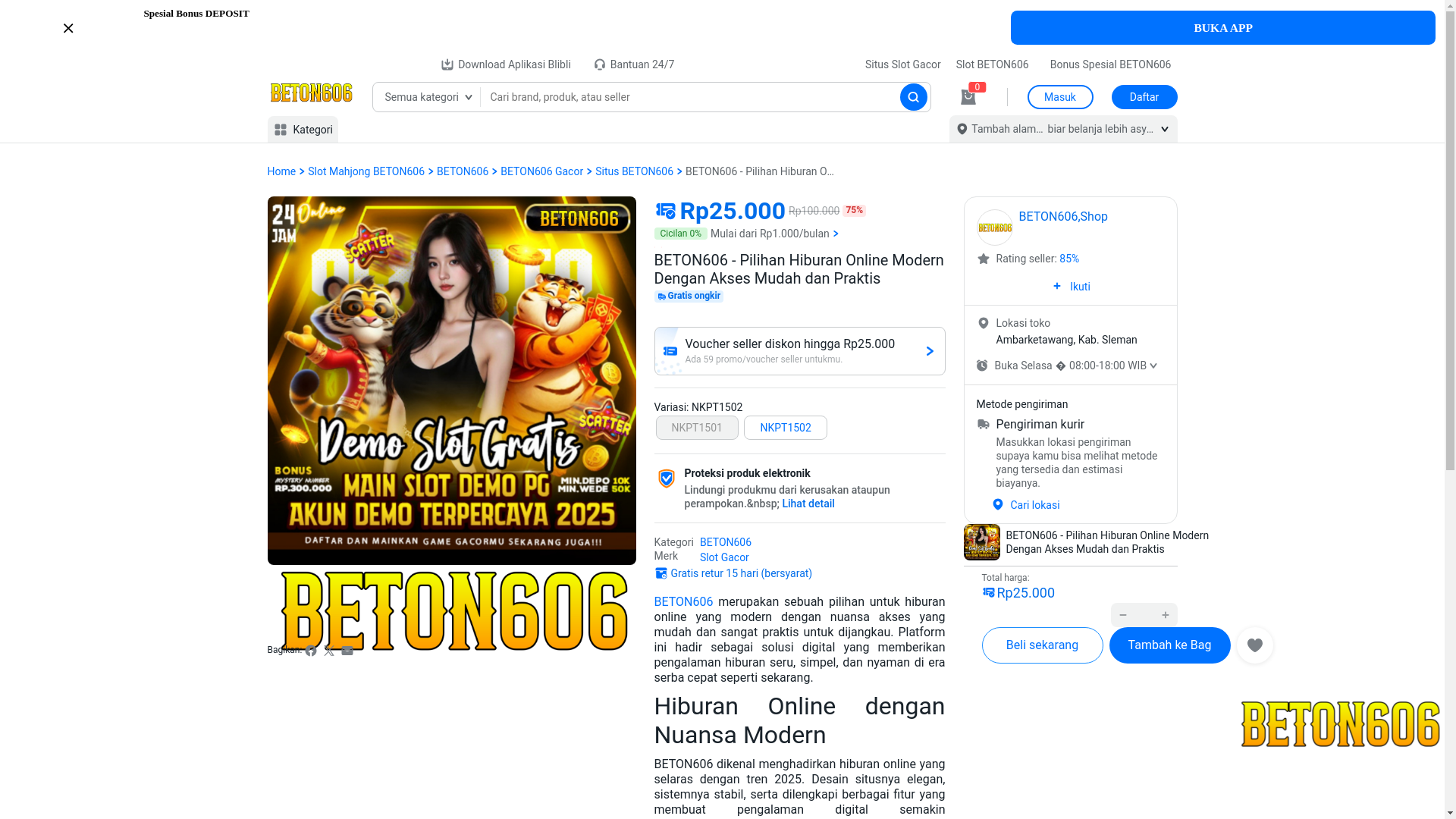 website screenshot of https://beton606.com/