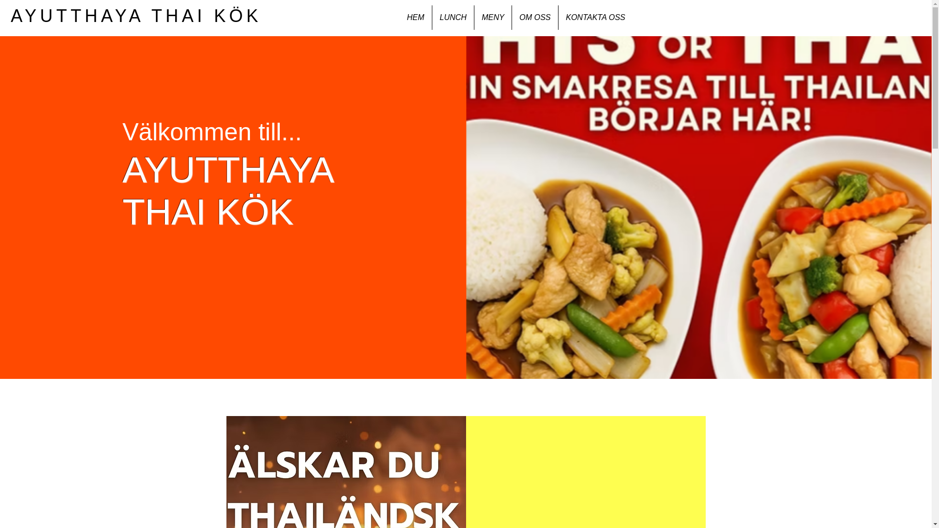 website screenshot of https://ayutthayathaikitchen.com/