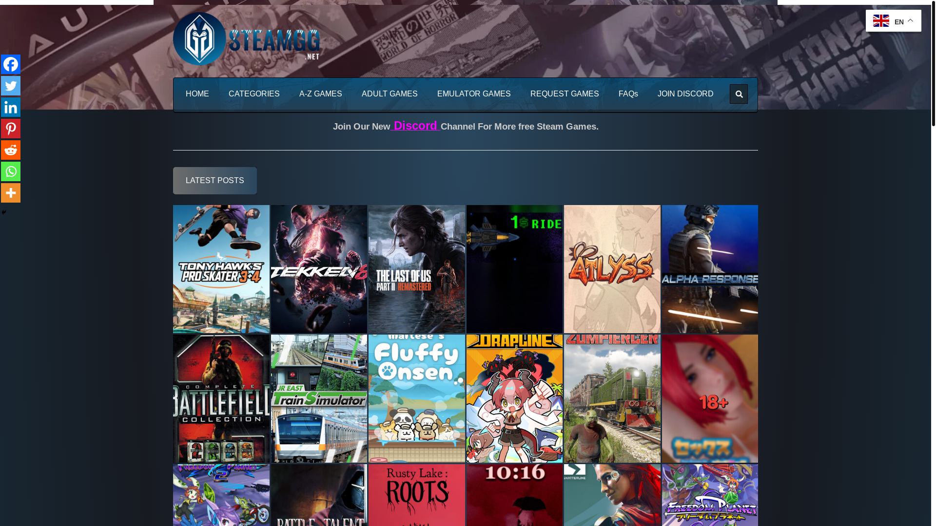 website screenshot of https://steamgg.net/