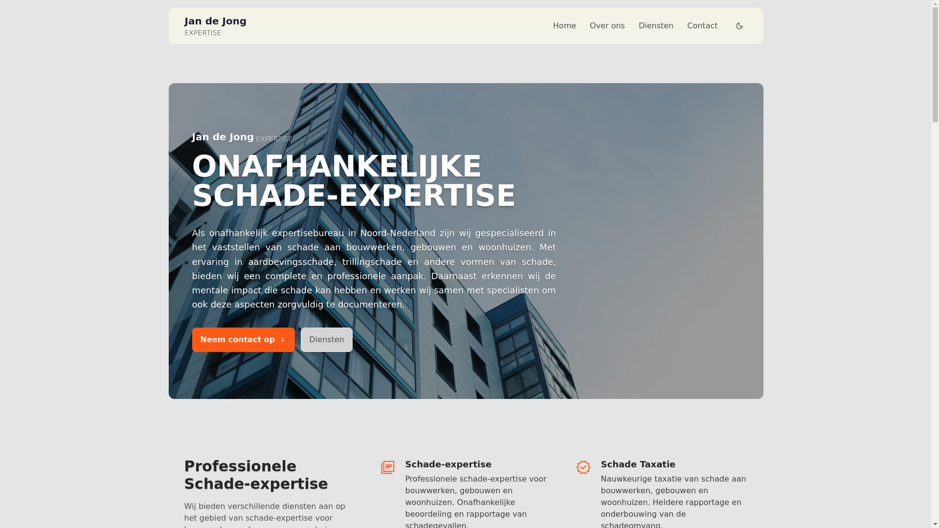 website screenshot of https://jandejong-expertise.pages.dev/