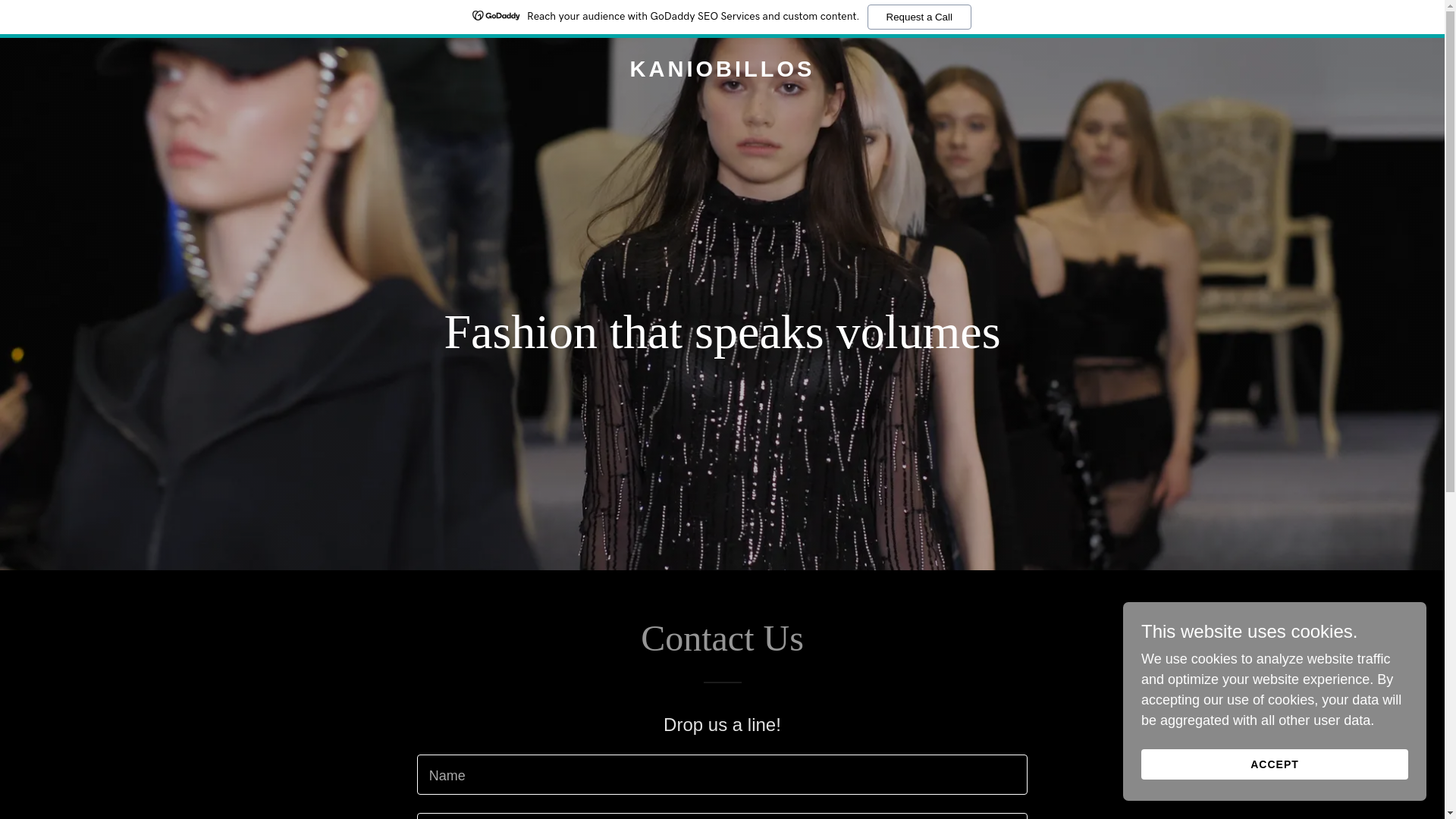 website screenshot of https://kaniobillos.com/