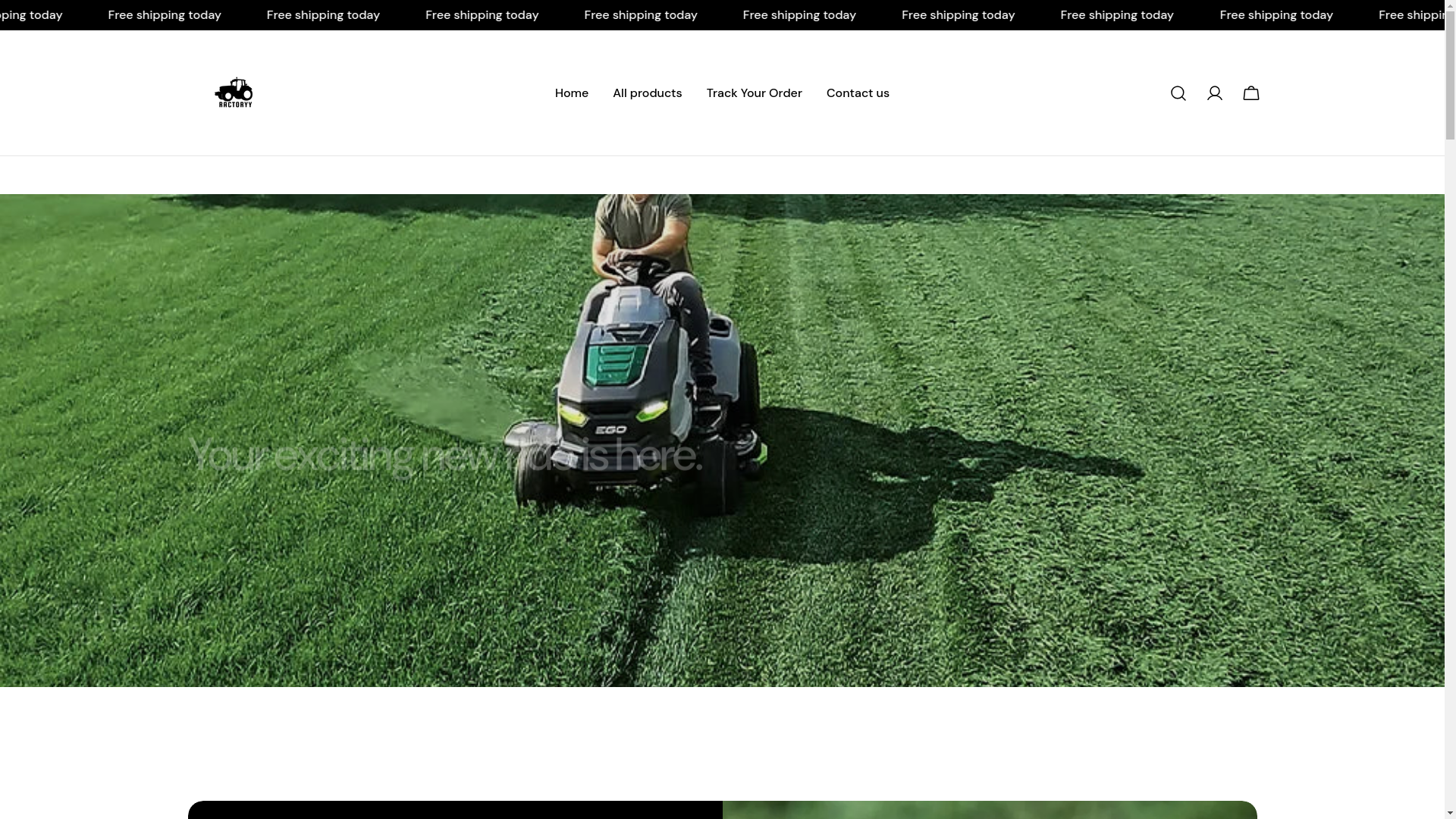 website screenshot of https://ractorsupplyy.online/