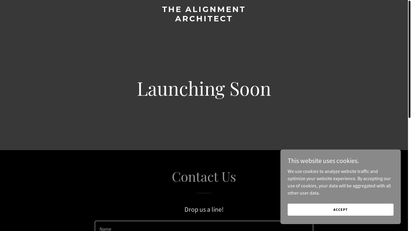 website screenshot of https://thealignmentarchitect.com/