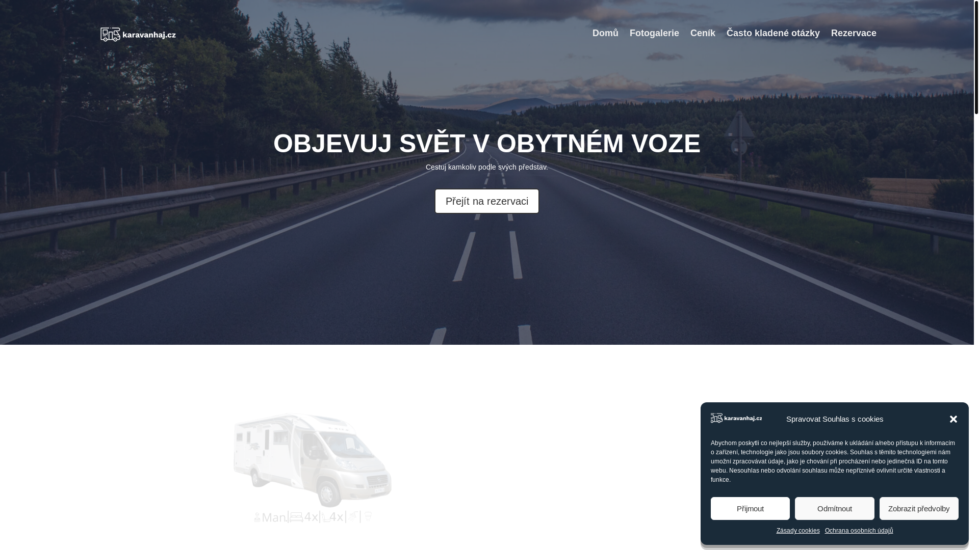 website screenshot of https://karavanhaj.cz/