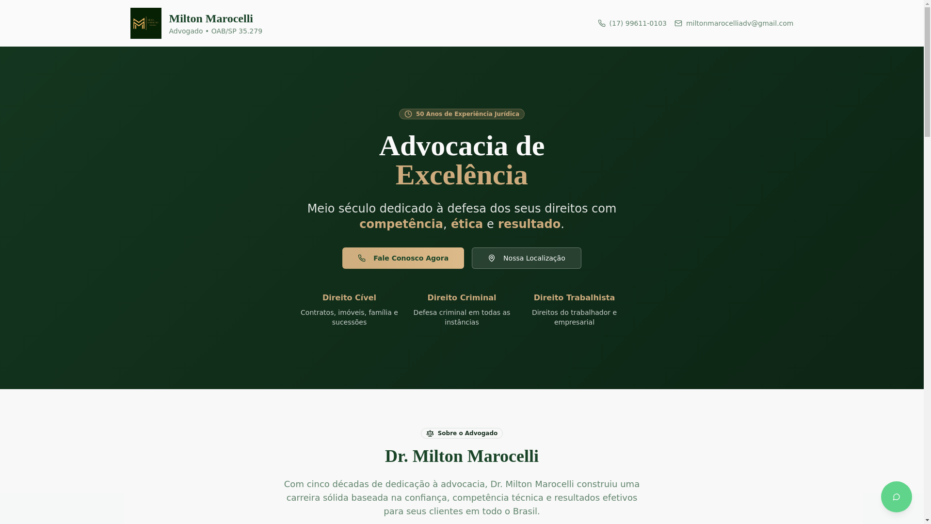 website screenshot of https://miltonmarocelliadv.com/