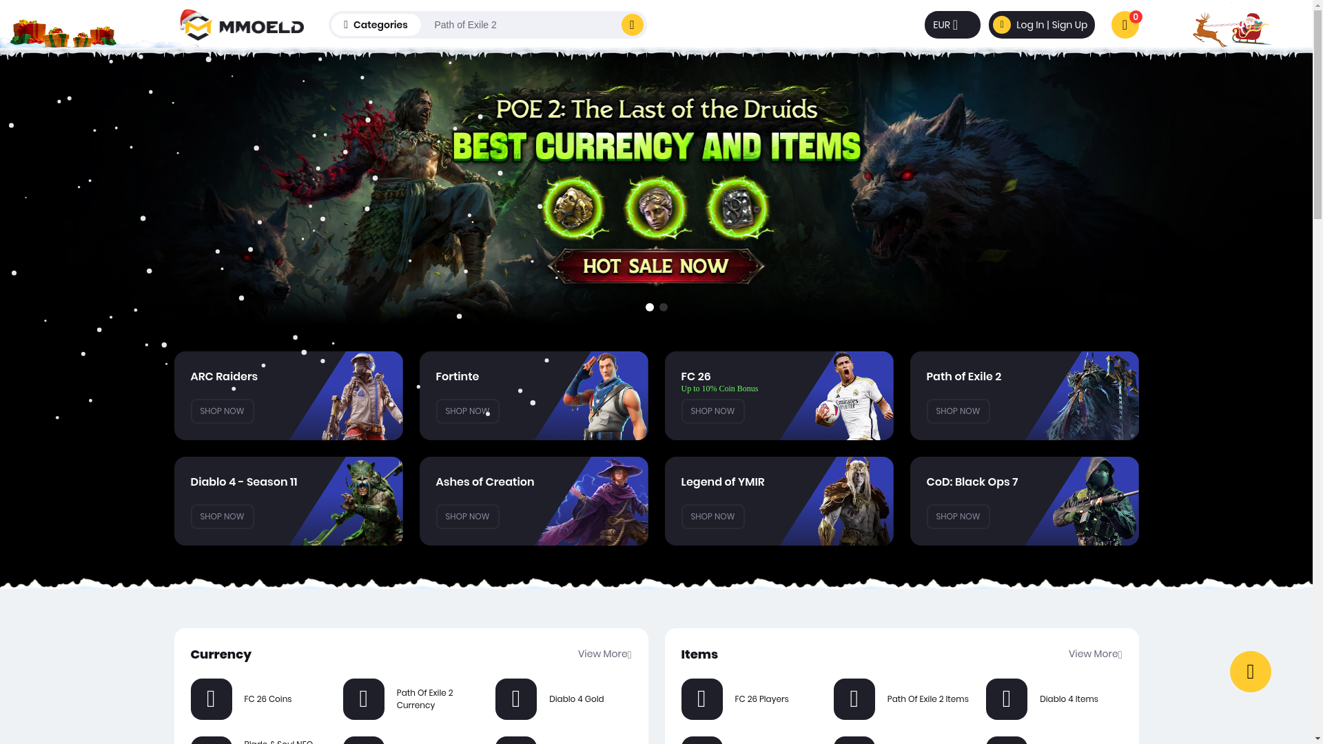 website screenshot of https://mmoeld.com/