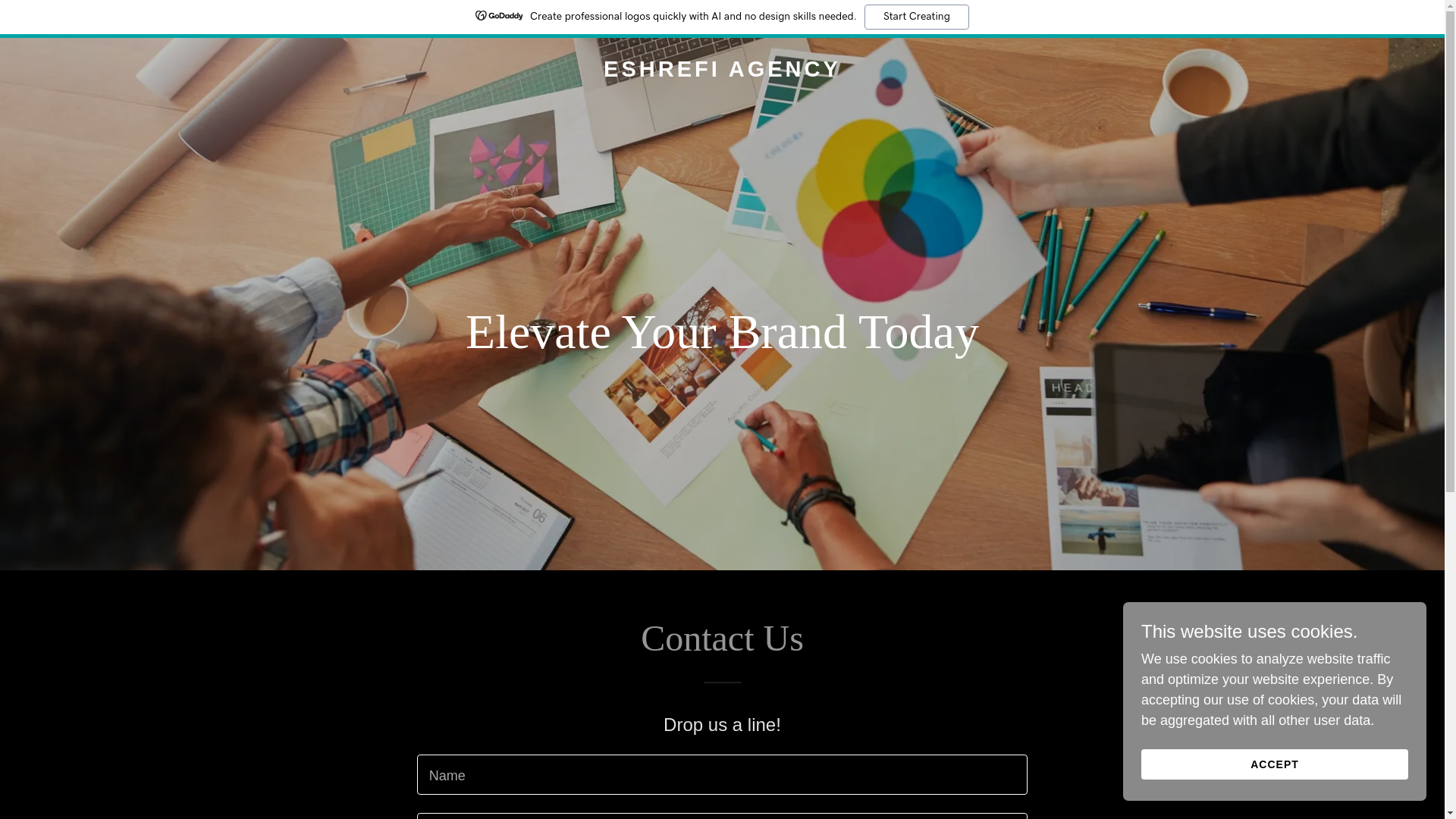 website screenshot of https://eshrefiagency.com/