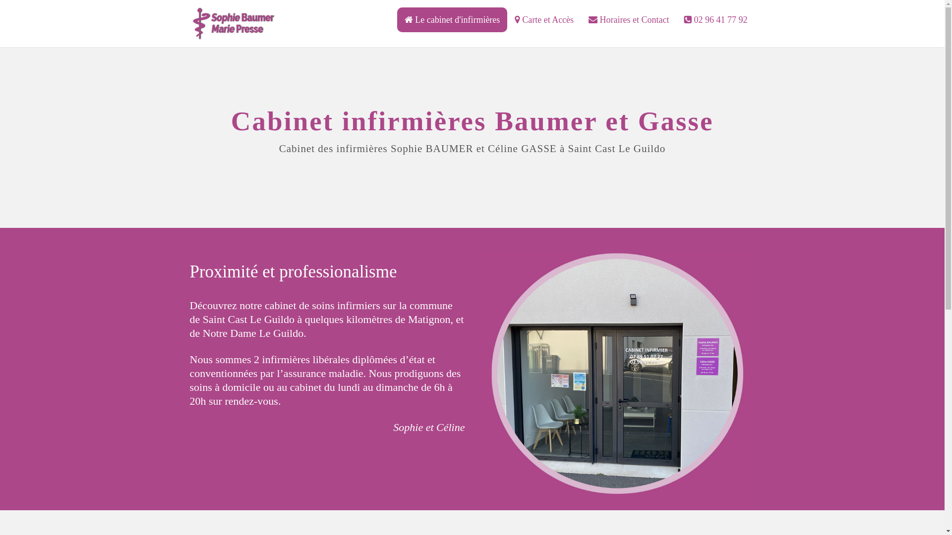 website screenshot of https://infirmieres-baumer-grasse.fr/