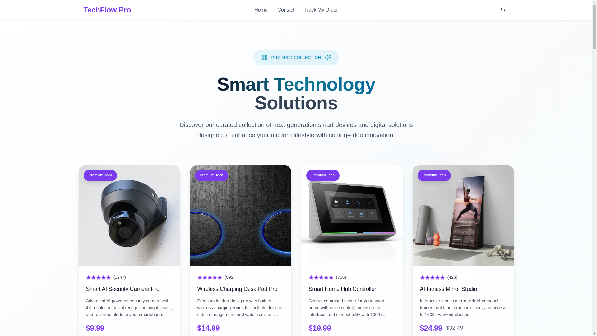website screenshot of https://techflow-pro.site/