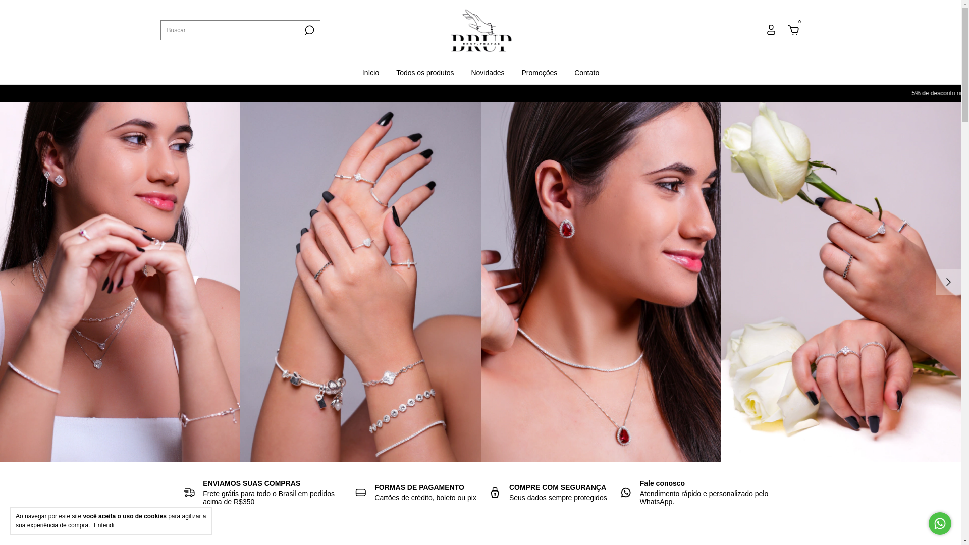 website screenshot of https://bruppratas.com.br/