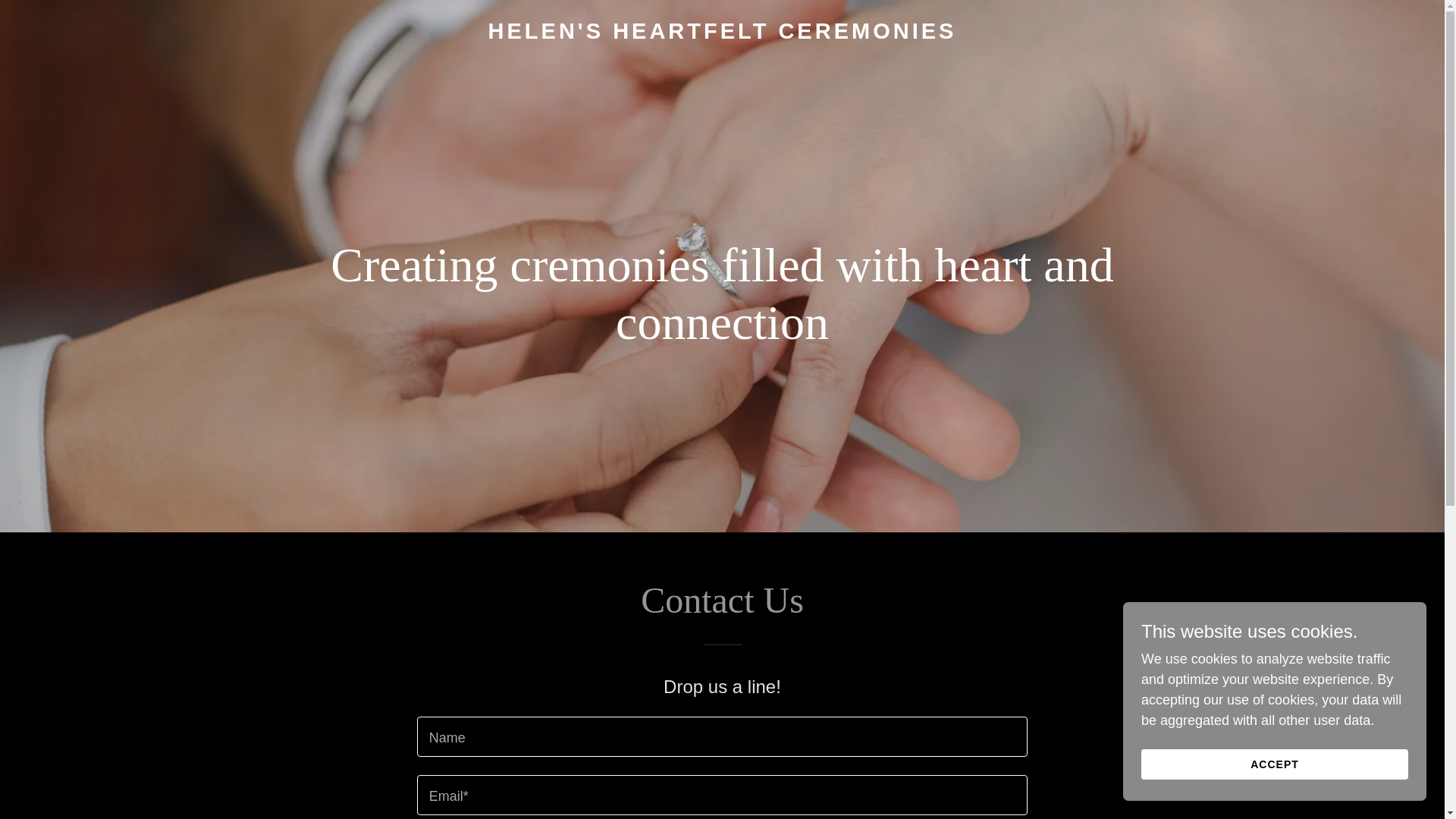 website screenshot of https://helensheartfeltceremonies.com.au/
