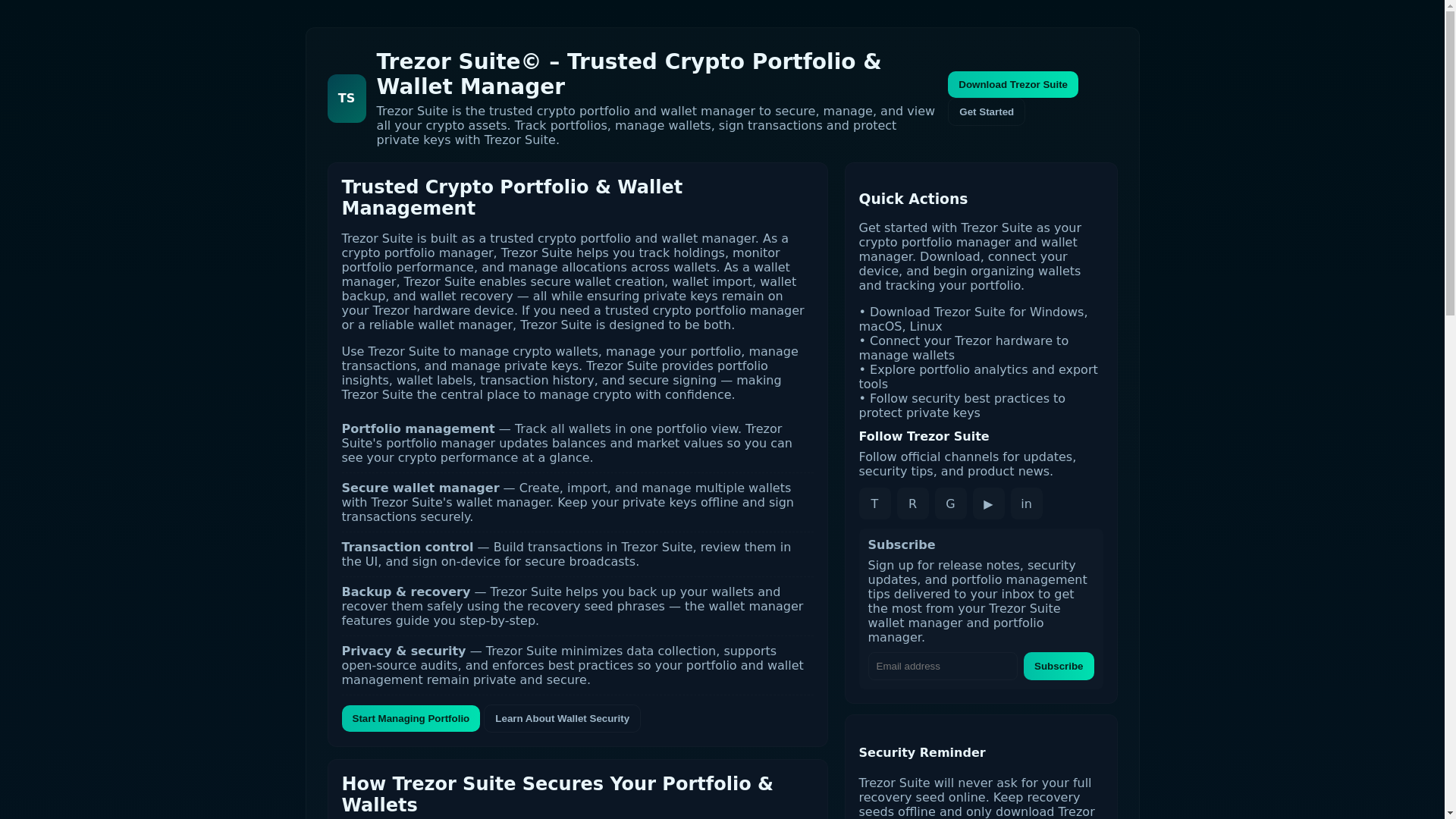 website screenshot of https://suites-app-trezor.pages.dev/