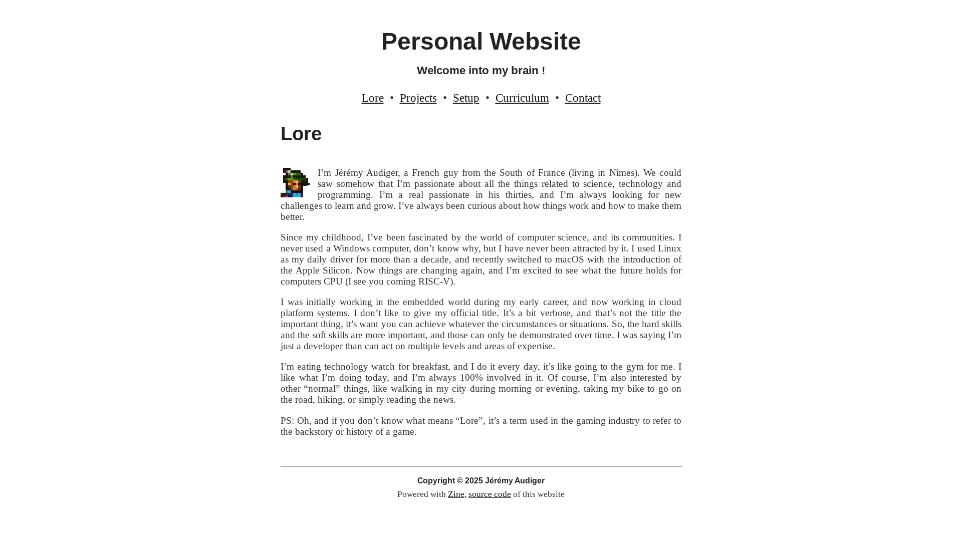 website screenshot of https://personal-website-1et.pages.dev/