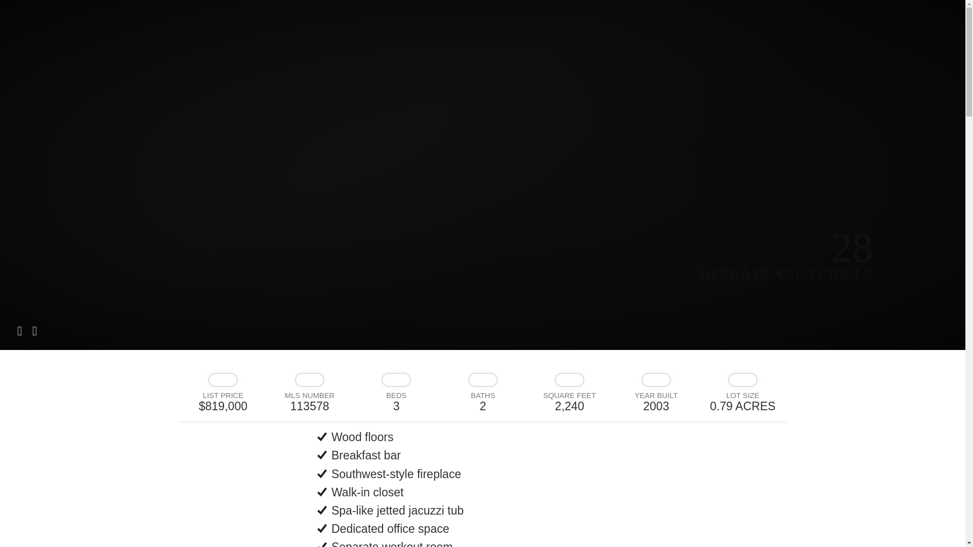 website screenshot of https://28sierrablancacircle.com/