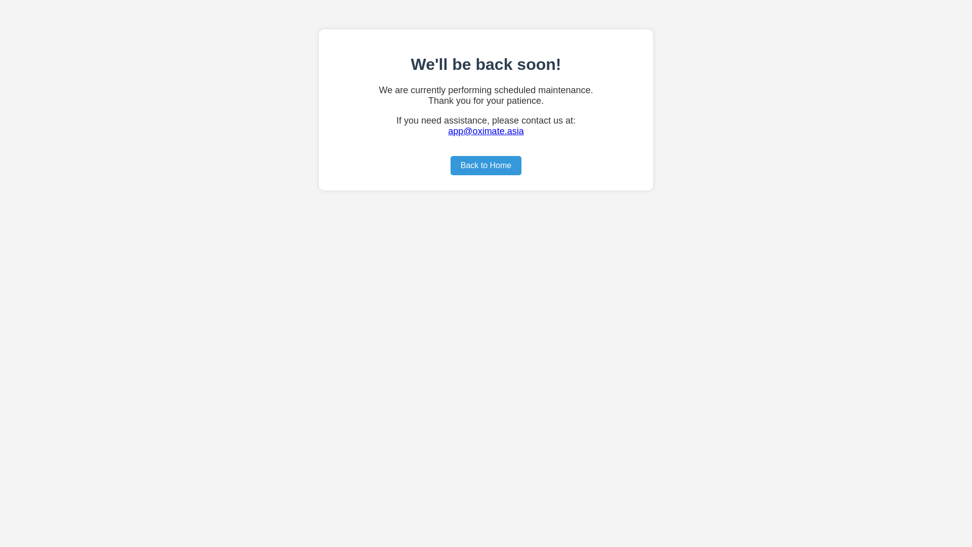 website screenshot of https://oximate.asia/