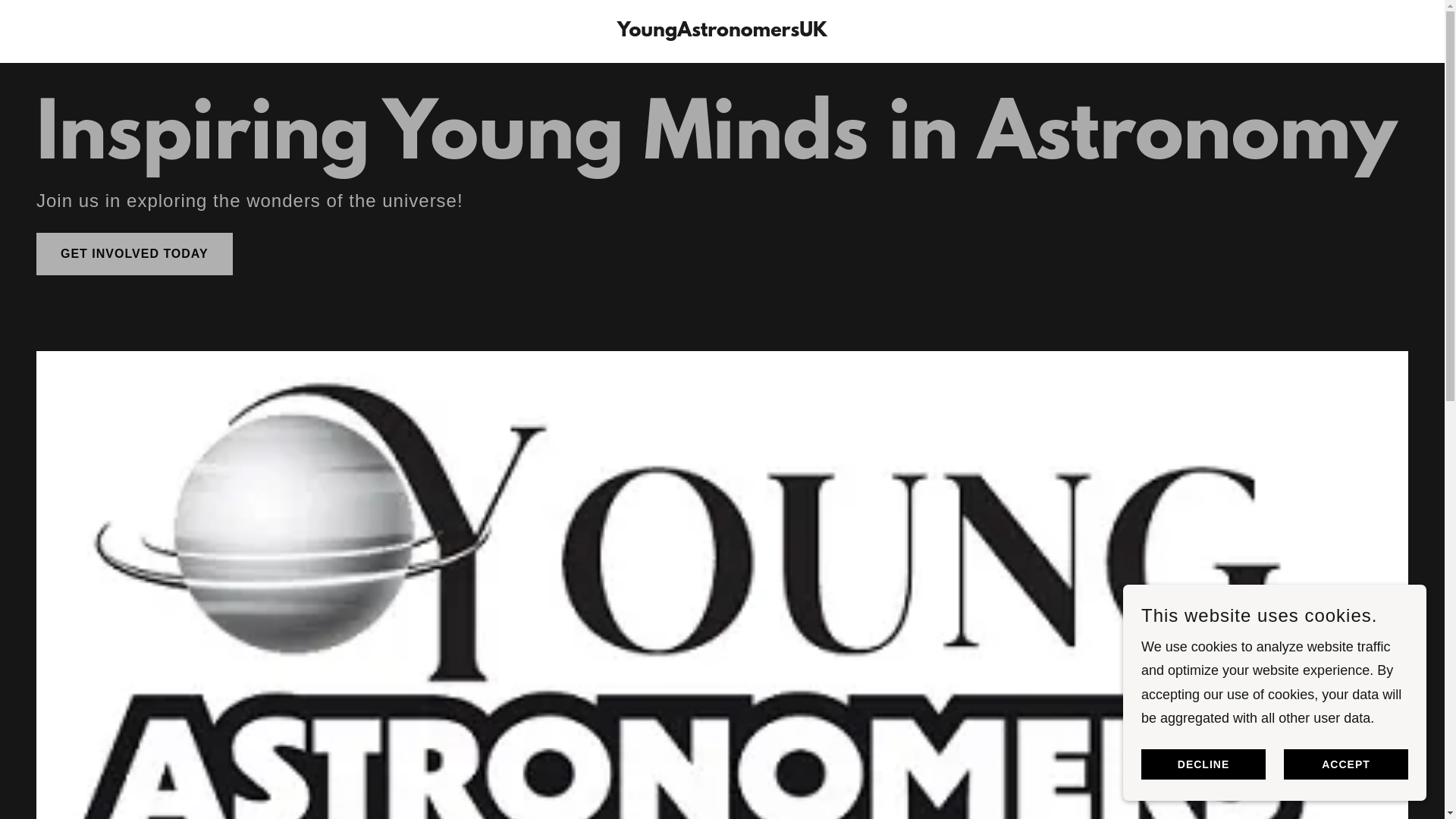 website screenshot of https://youngastronomersuk.science/