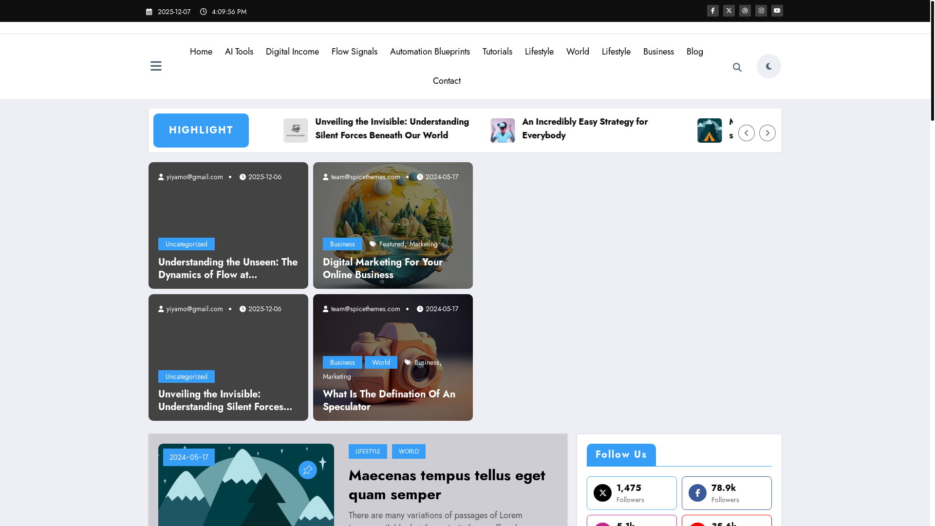 website screenshot of https://flowvectorlab.com/
