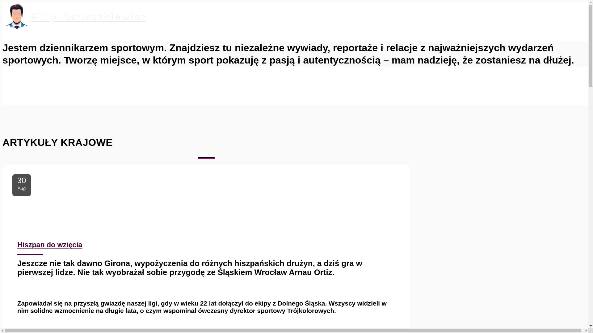 website screenshot of https://filipbanaszkiewicz.com/